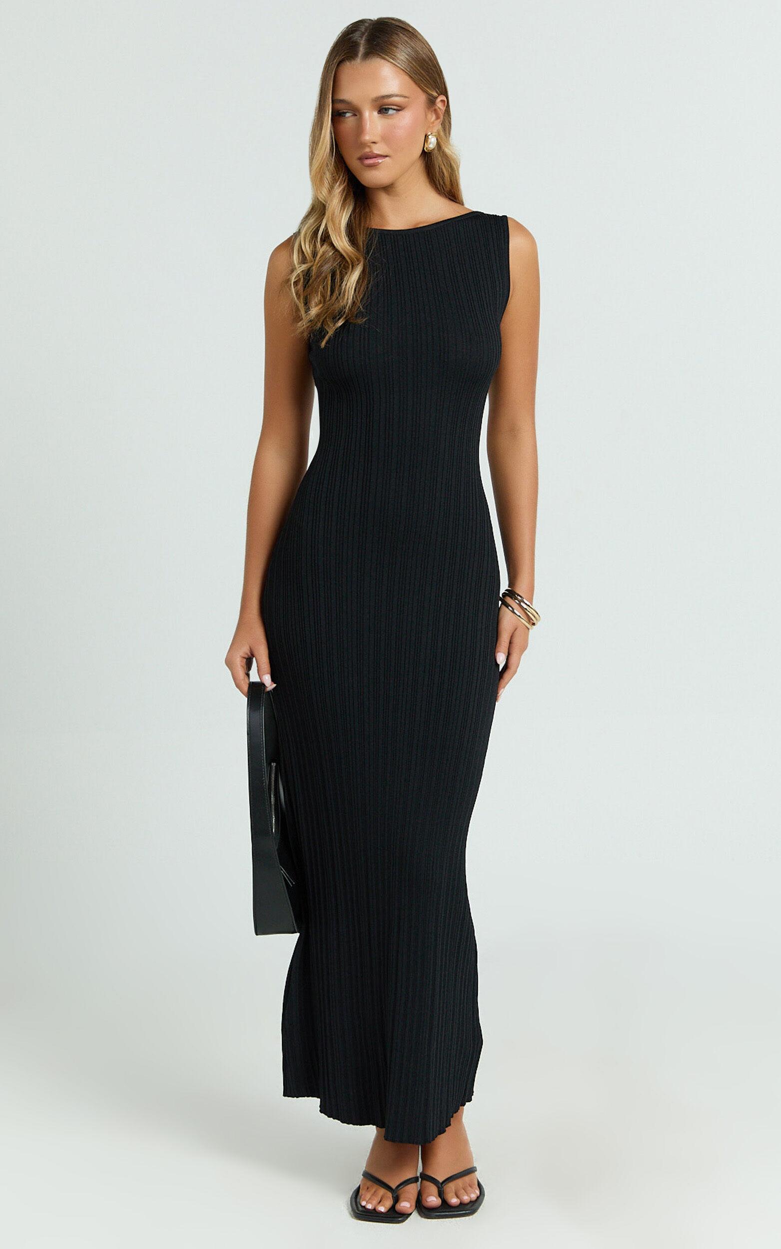 Zoraida Maxi Dress - Backless Dress in Black Product Image