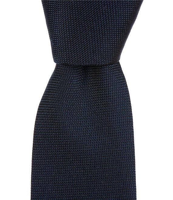 Hugo Boss Solid Textured 2.95#double; Silk Tie Product Image