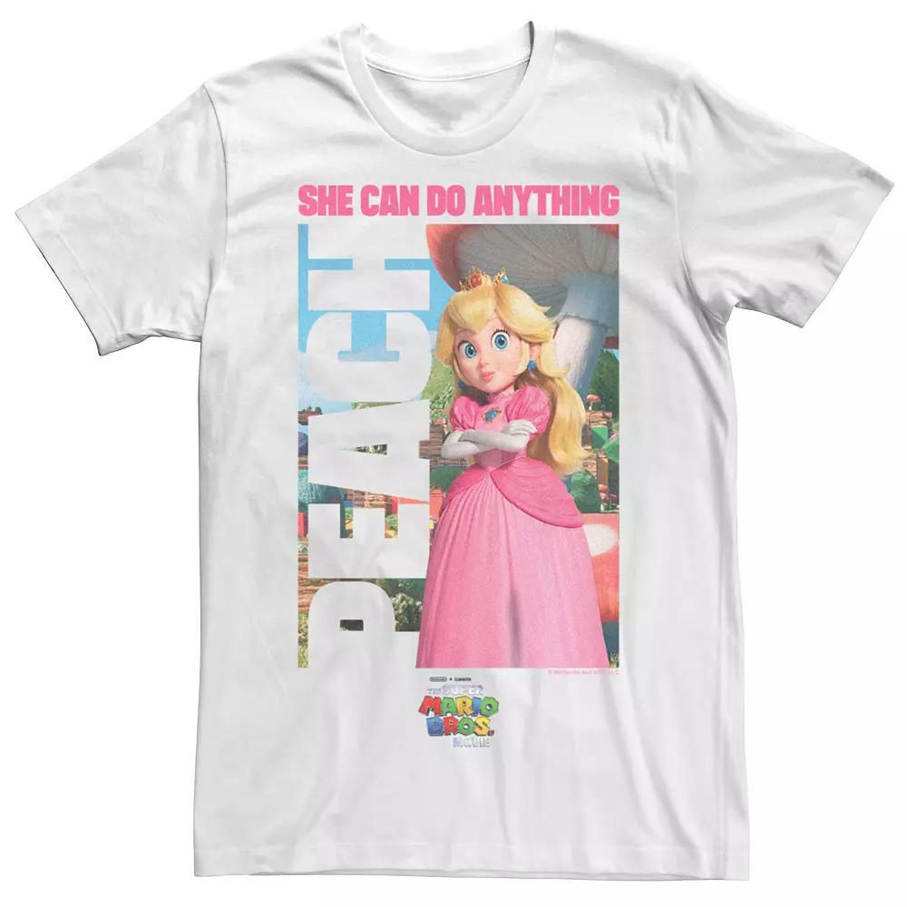 Big & Tall The Super Mario Bros. Movie Peach She Can Do Anything Graphic Tee, Men's,  Product Image