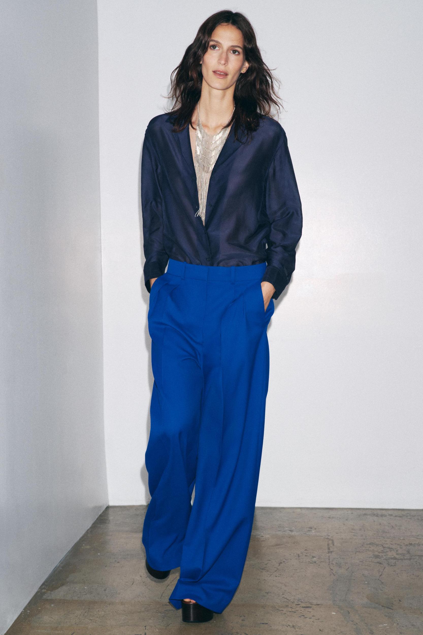 ZW COLLECTION WIDE LEG PLEATED PANTS Product Image