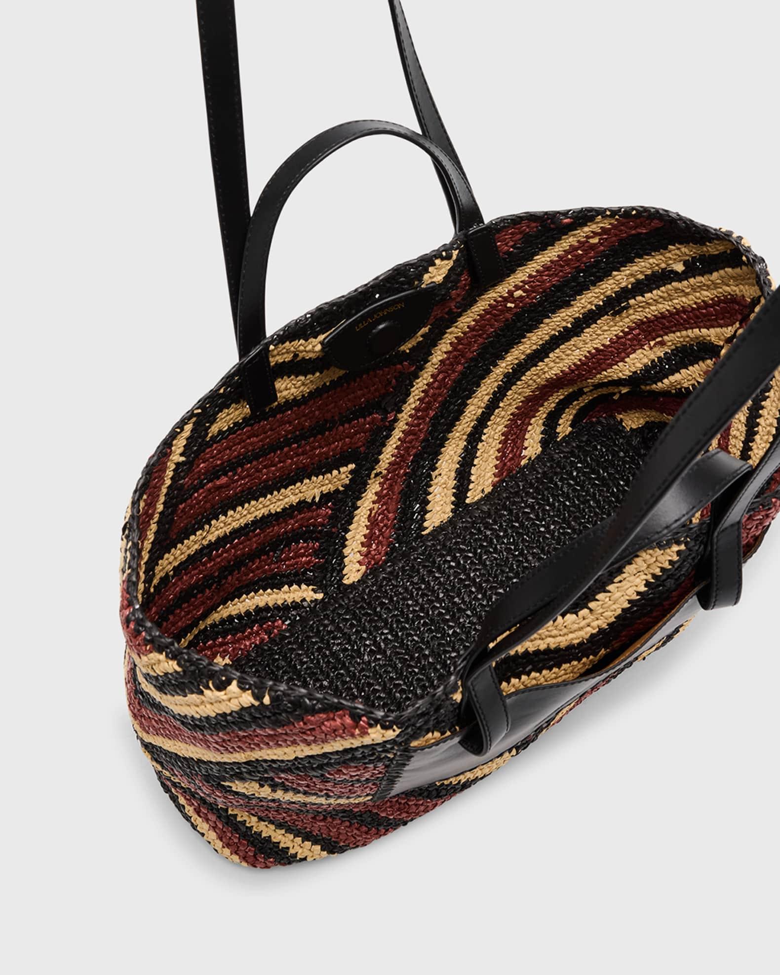 Lali Large Striped Raffia Tote Bag Product Image