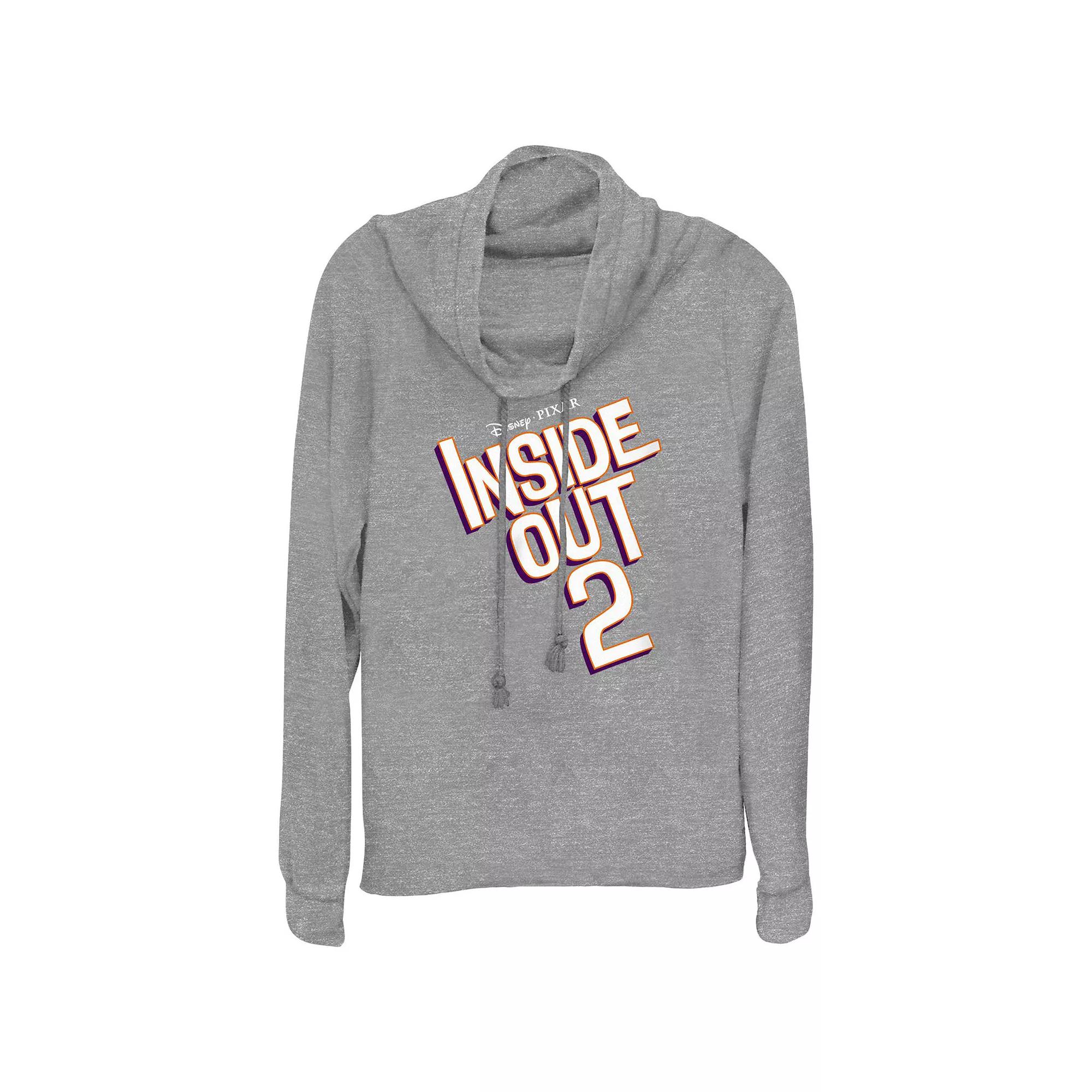 Disney / Pixar's Inside Out 2 Title Logo Women's Cowlneck Graphic Lightweight Long Sleeve,  Product Image