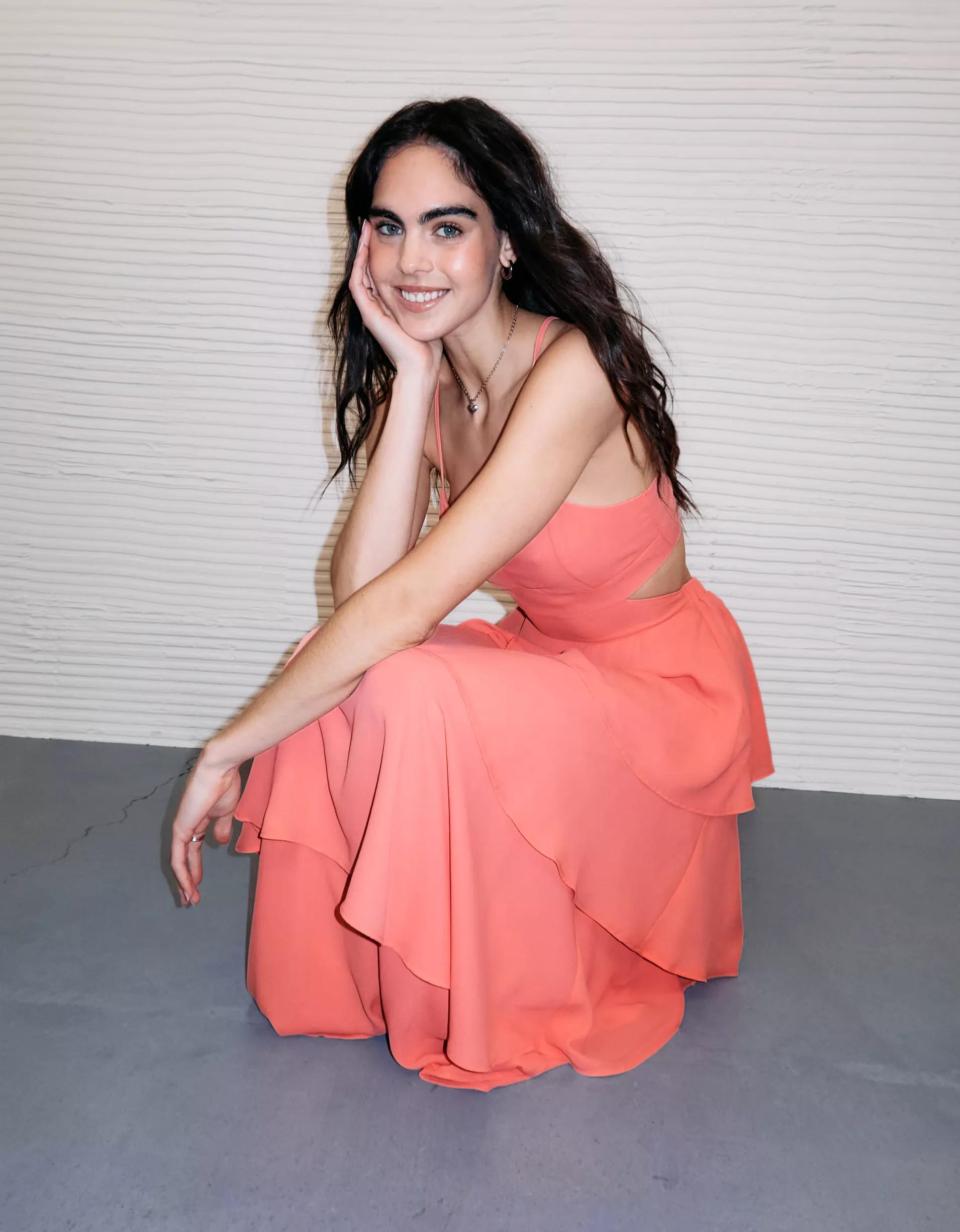 AE Cut-Out Tiered Maxi Dress Women's Product Image