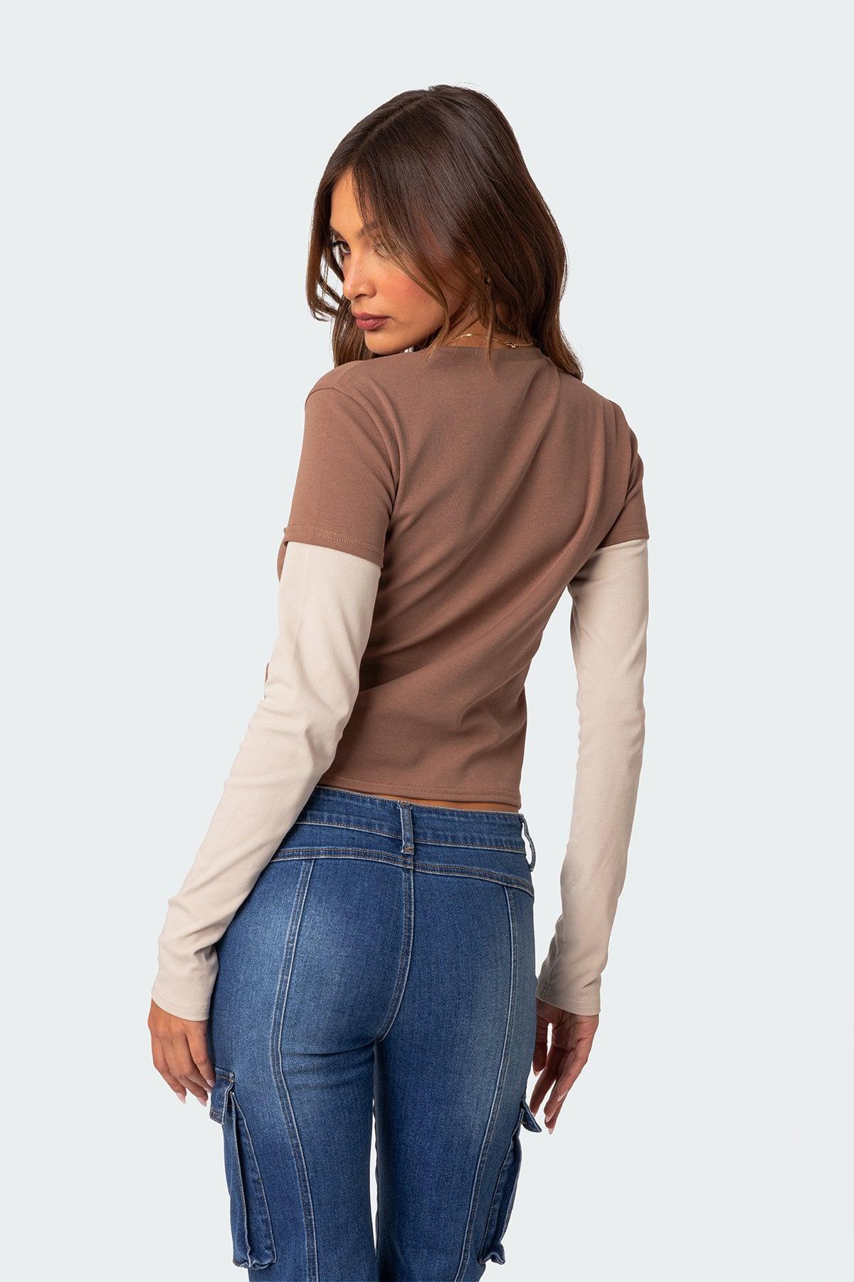 Mood Layered Long Sleeve T Shirt Product Image