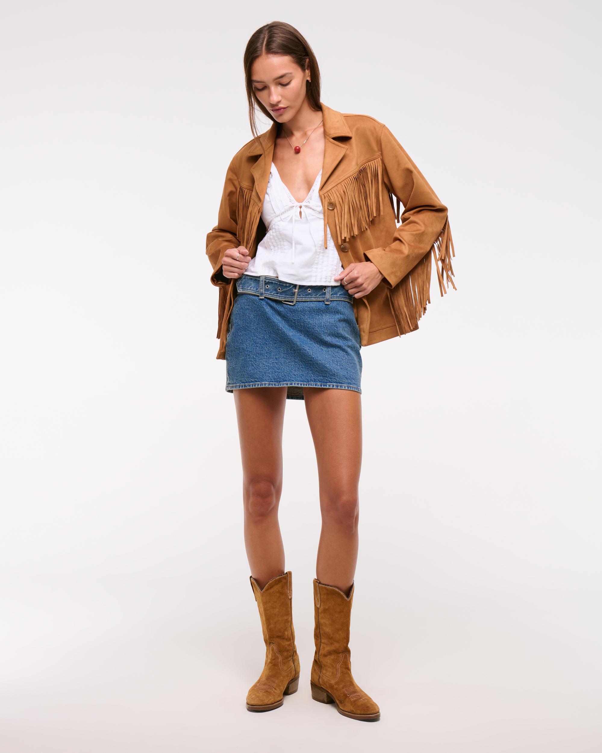 High Rise Lace & Satin Mini Skort Product Image