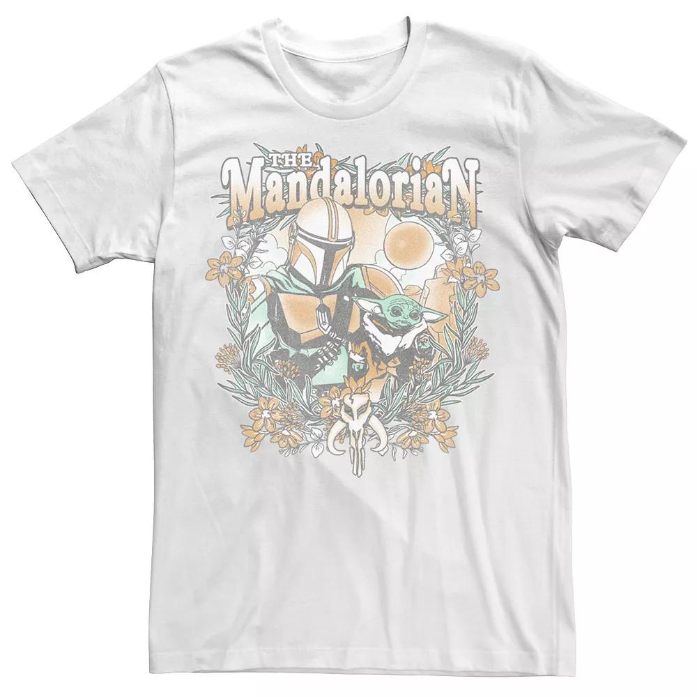 Men's Star Wars: The Mandalorian & The Child Floral Portrait Tee,  Product Image