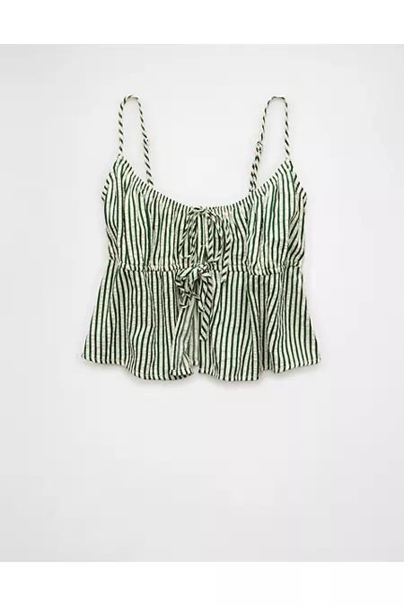 AE Tie Front Seersucker Cami Women's Product Image