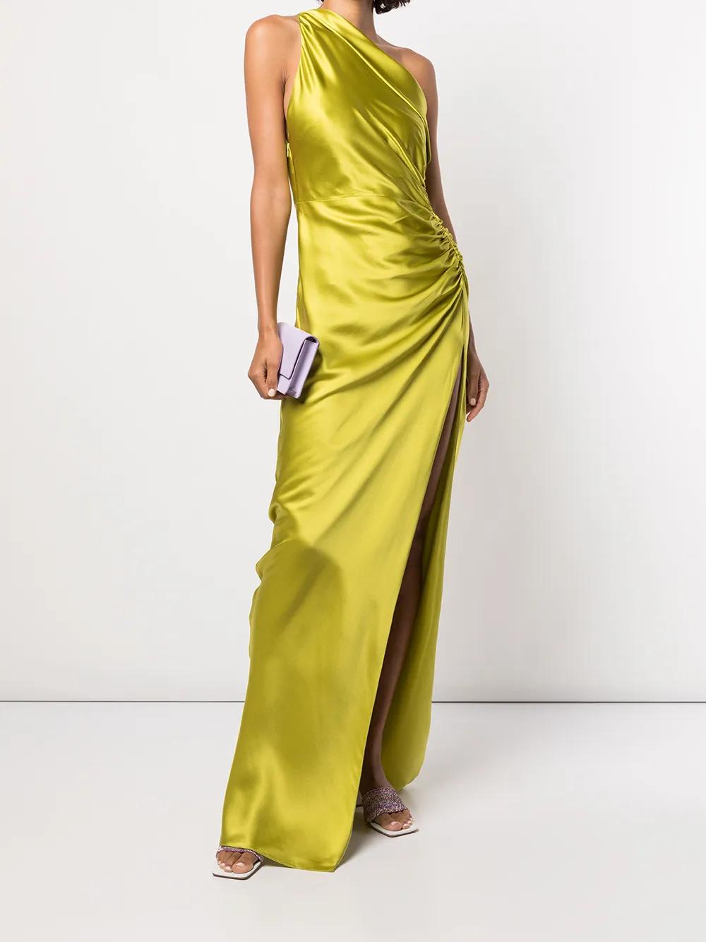 one-shoulder silk gown Product Image