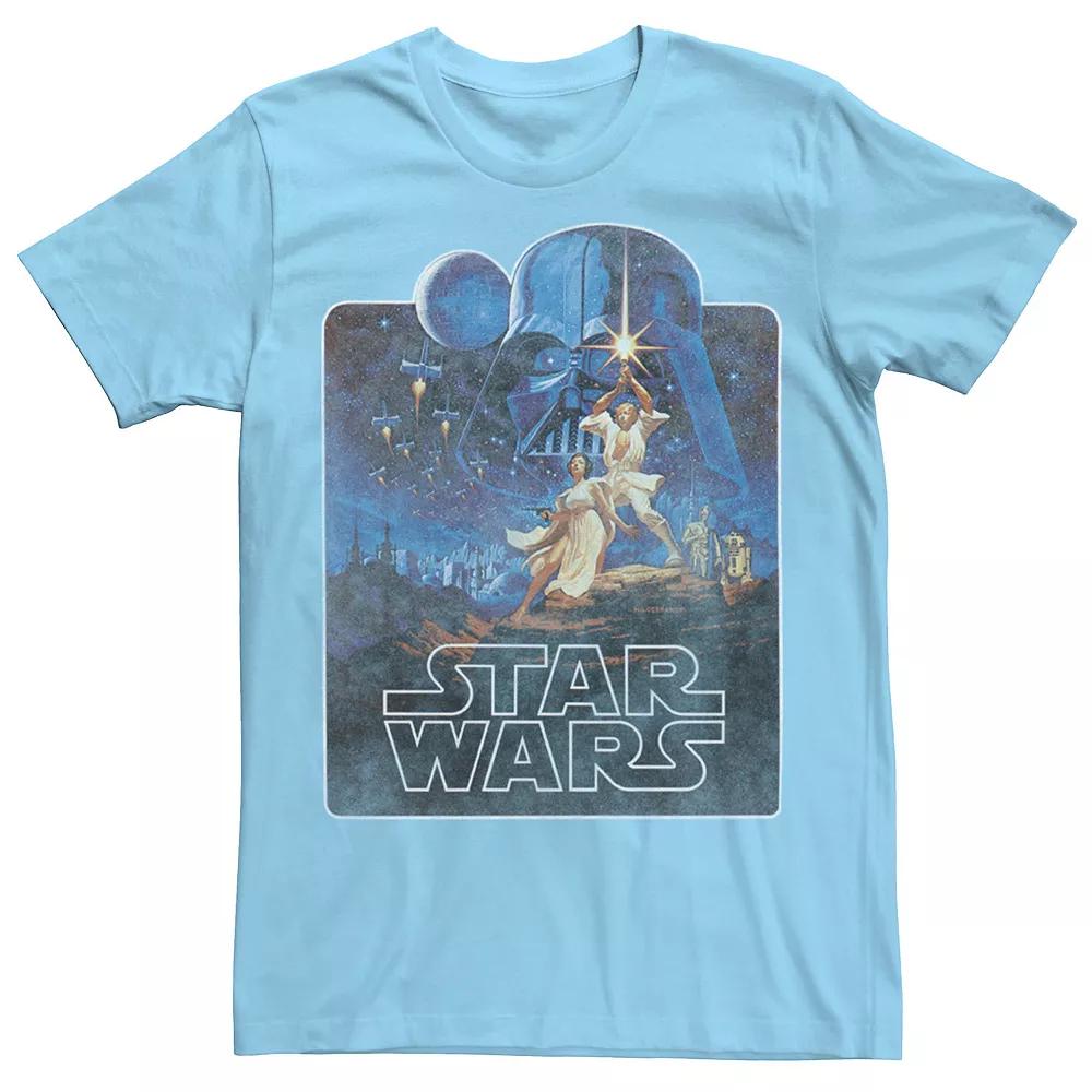 Men's Star Wars Epic Classic New Hope Vintage Poster Badge Tee,  Product Image