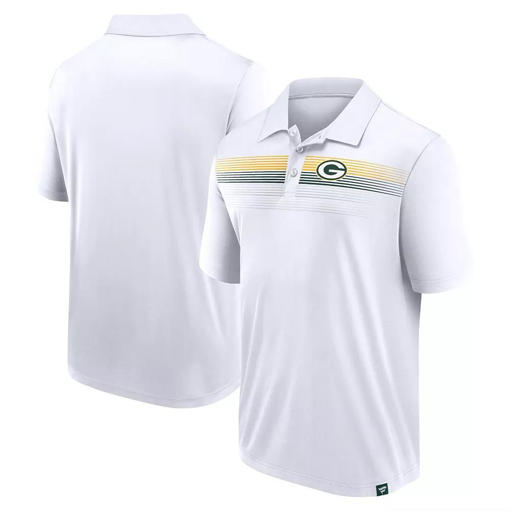 Men's Fanatics Branded White Green Bay Packers Victory For Us Interlock Polo, Size: Small Product Image