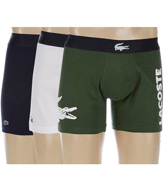 Lacoste Big Croc 5#double; Inseam Boxer Briefs 3-Pack Product Image