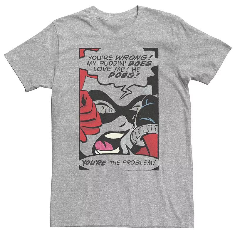 Big & Tall DC Comics Batman Harley Quinn Retro Comic Poster Tee, Men's,  Product Image