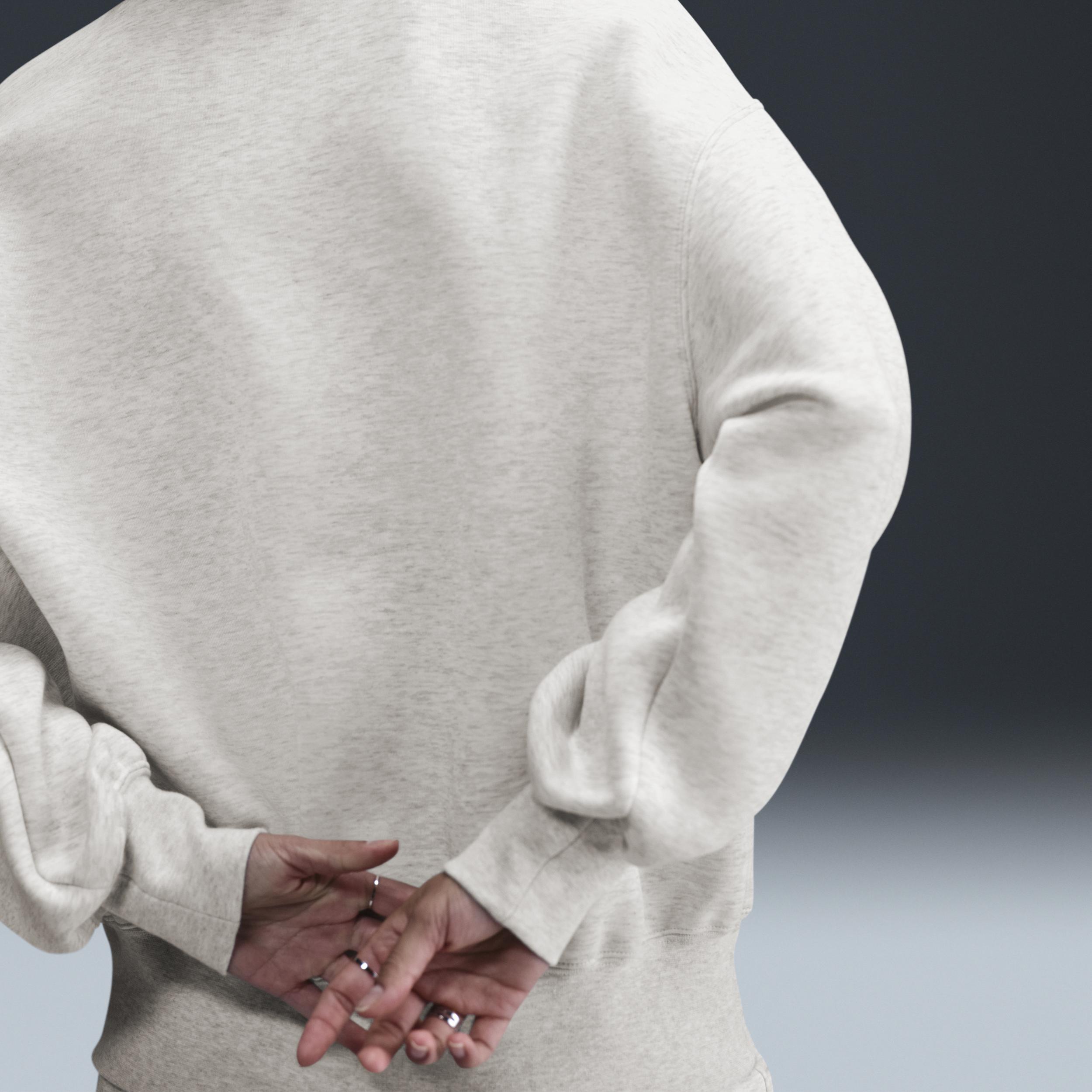 Womens Nike Sportswear Tech Fleece Oversized Crew-Neck Sweatshirt | FV8041-013 Product Image