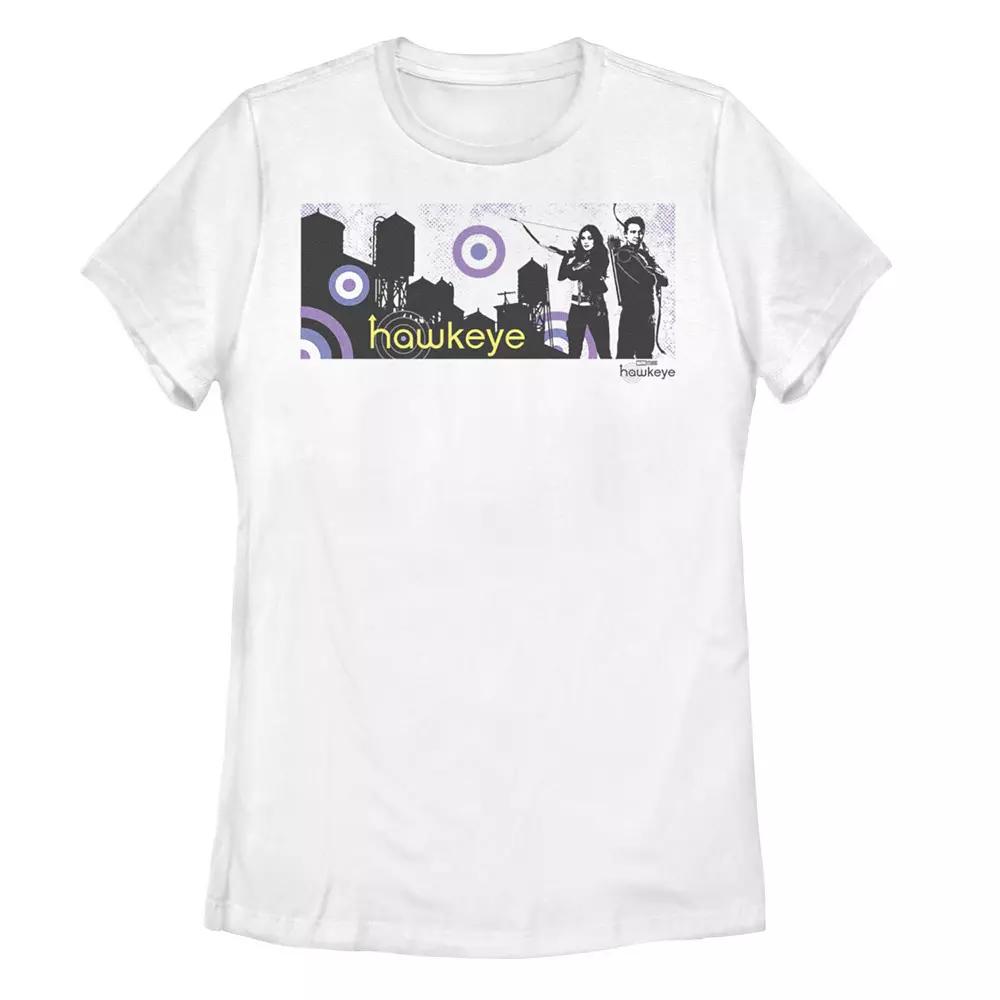 Juniors' Marvel Hawkeye Stamp Portrait Tee, Girl's, Size: XXL, White Product Image