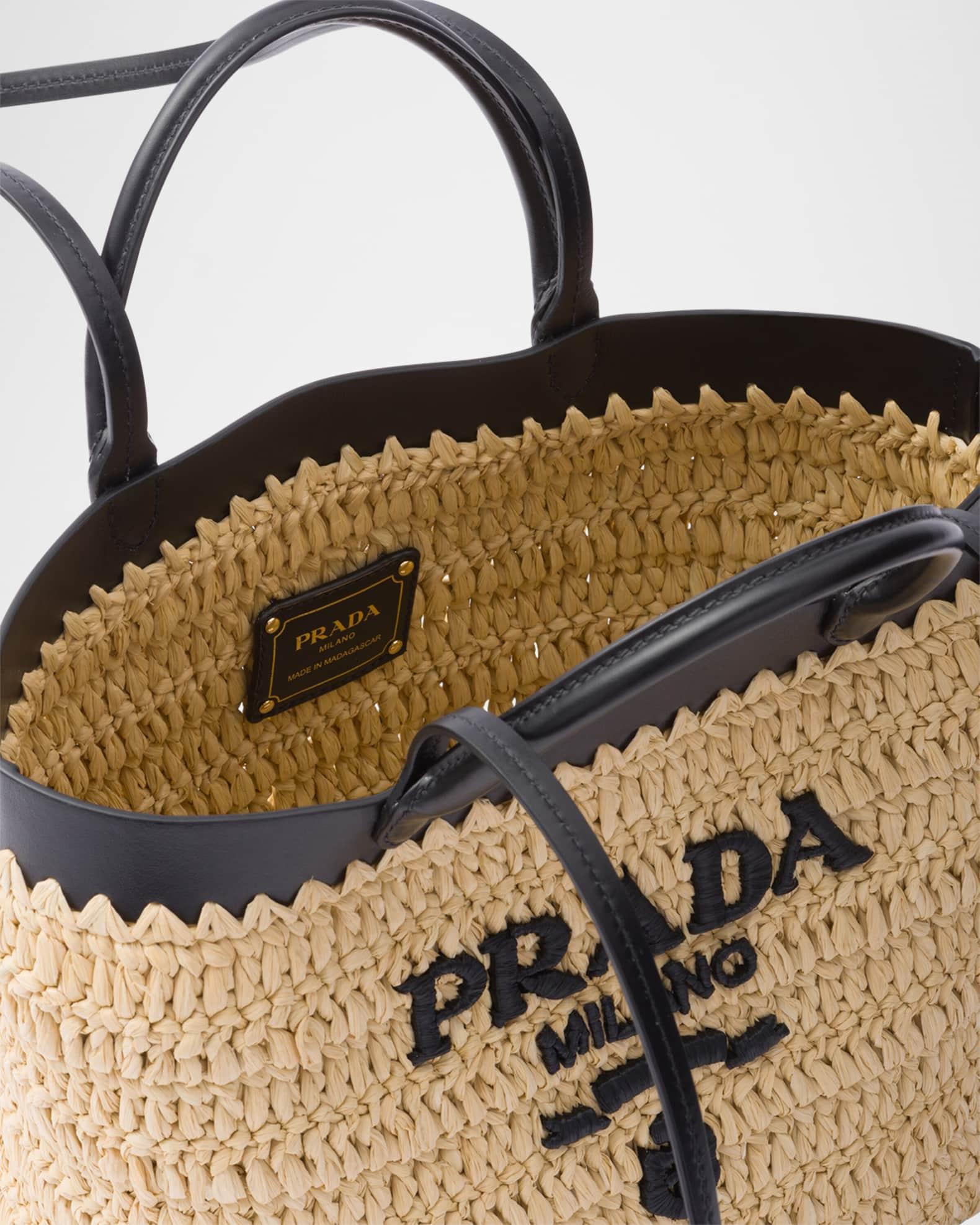 Small Crochet and Leather Tote Bag Product Image