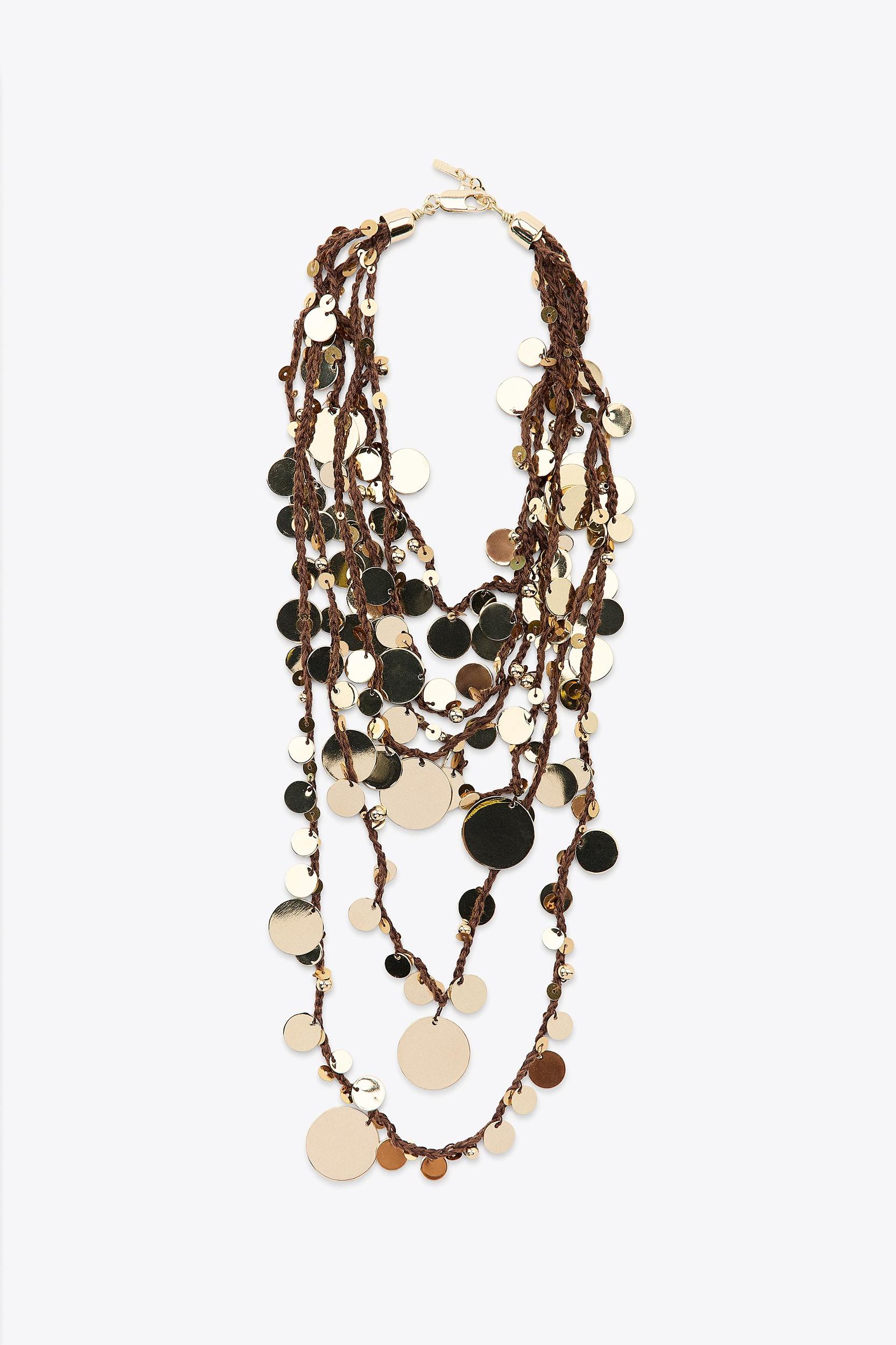 COIN CORD WATERFALL NECKLACE Product Image