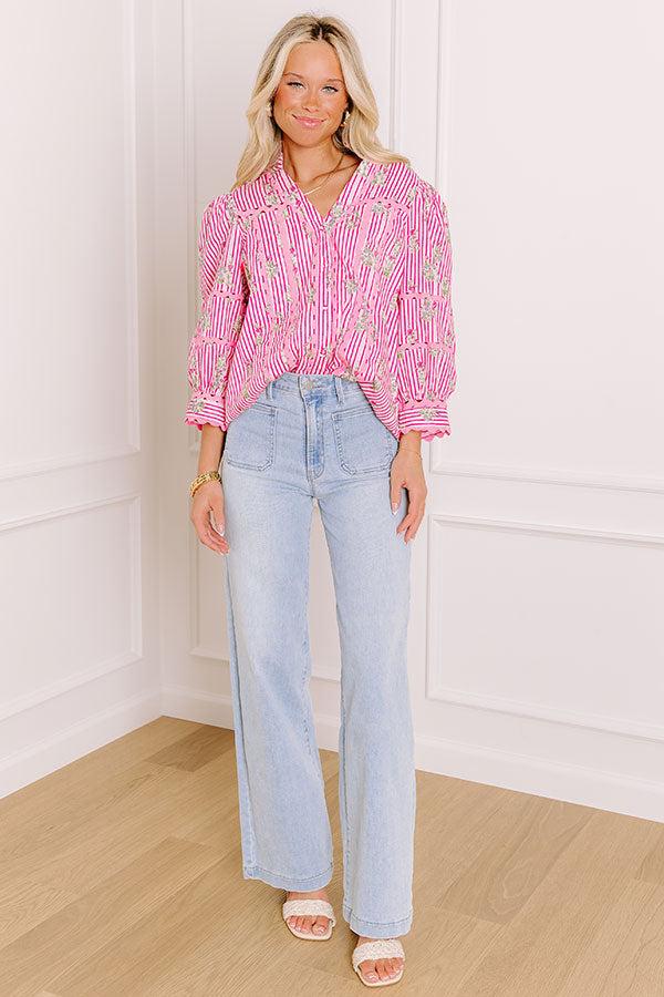 JUST USA Silas High Waist Wide Leg Jean Product Image