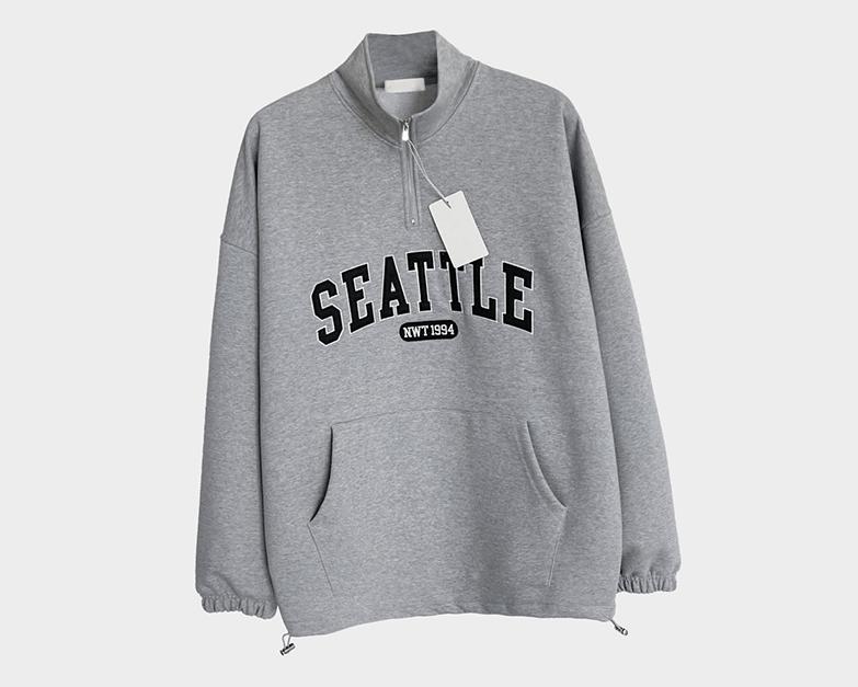 RT No. 4308 HALF ZIP-UP SEATTLE TURTLENECK SWEATER Product Image