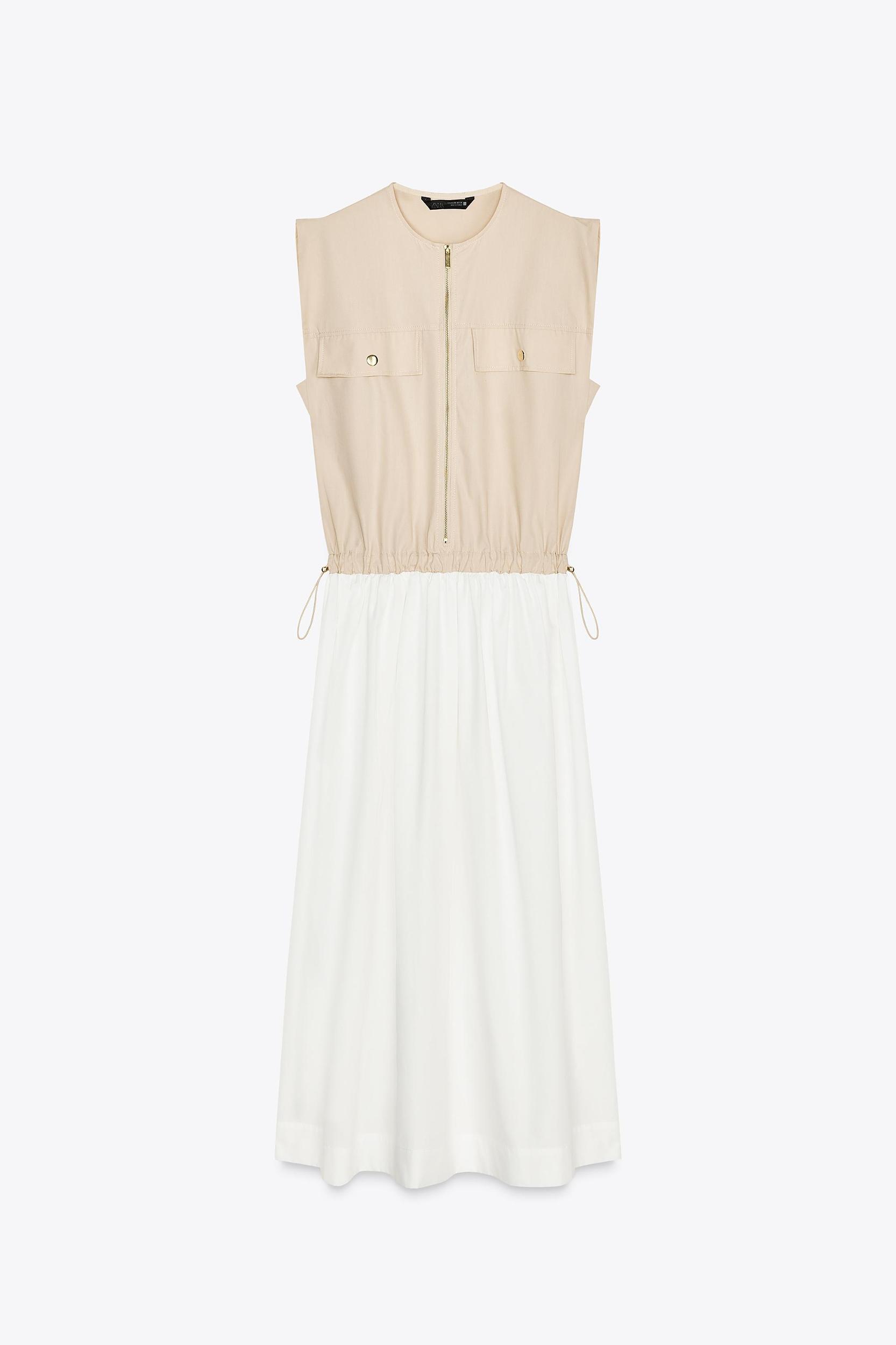 COMBINATION POPLIN DRESS Product Image