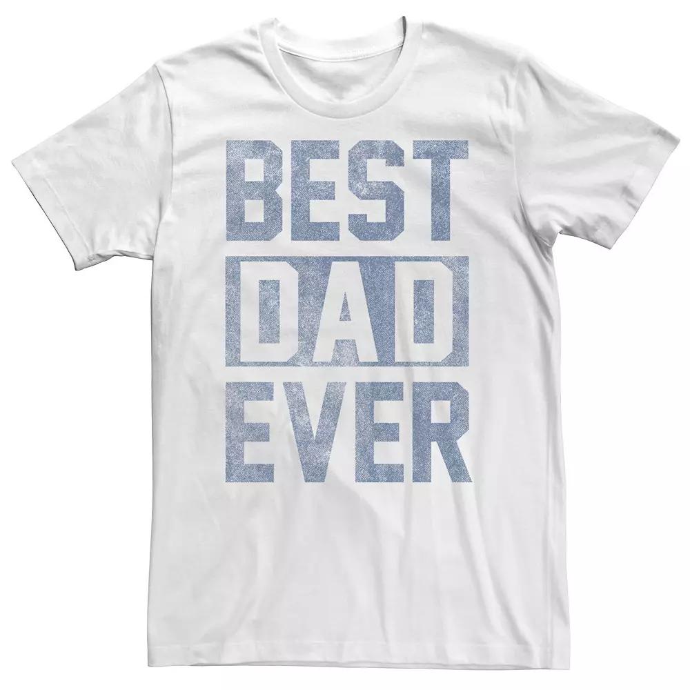 Big & Tall Father's Day "Best Dad Ever" Block Letters Tee, Men's,  Product Image