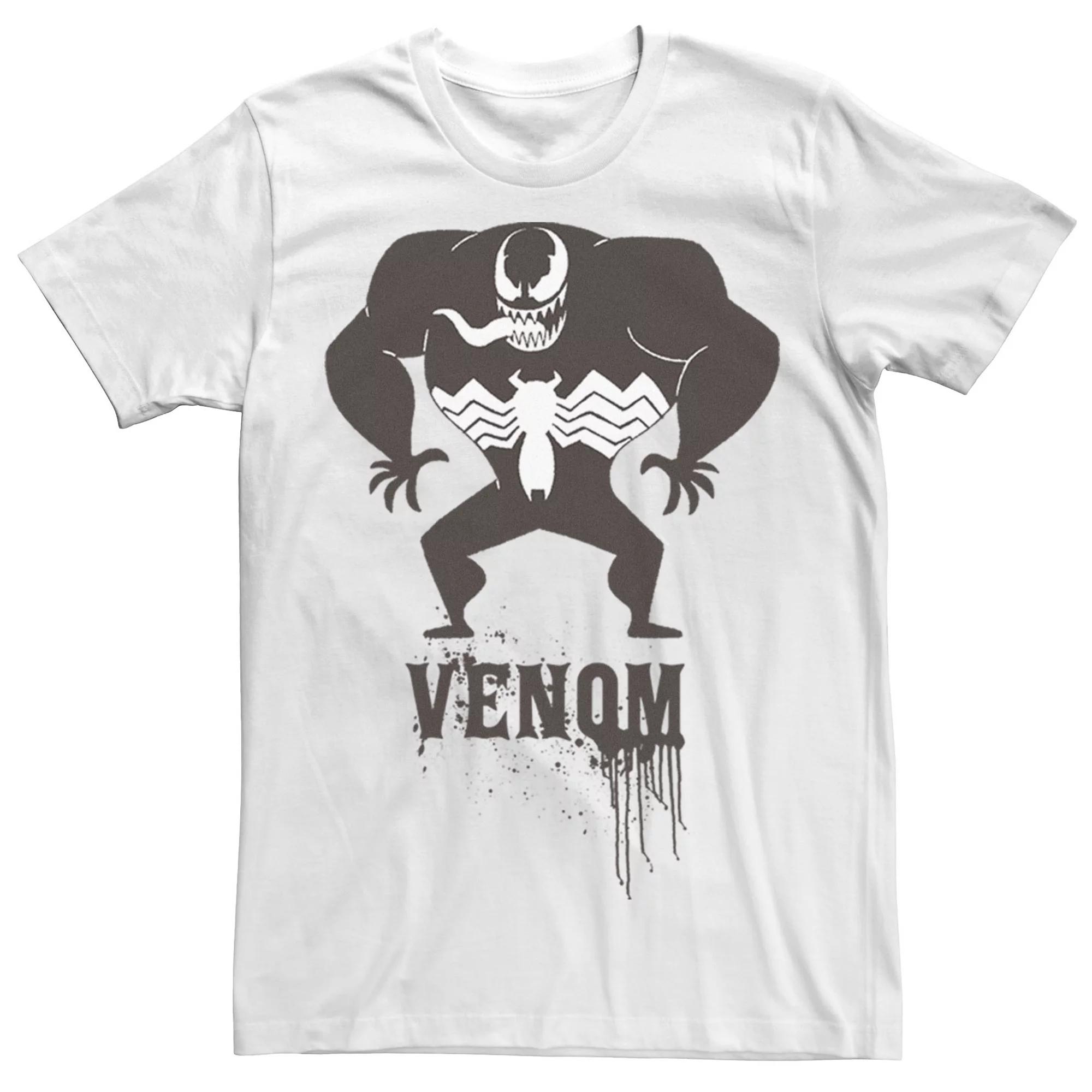 Men's Marvel Venom Cartoon Comic Style Drip Logo Graphic Tee,  Product Image