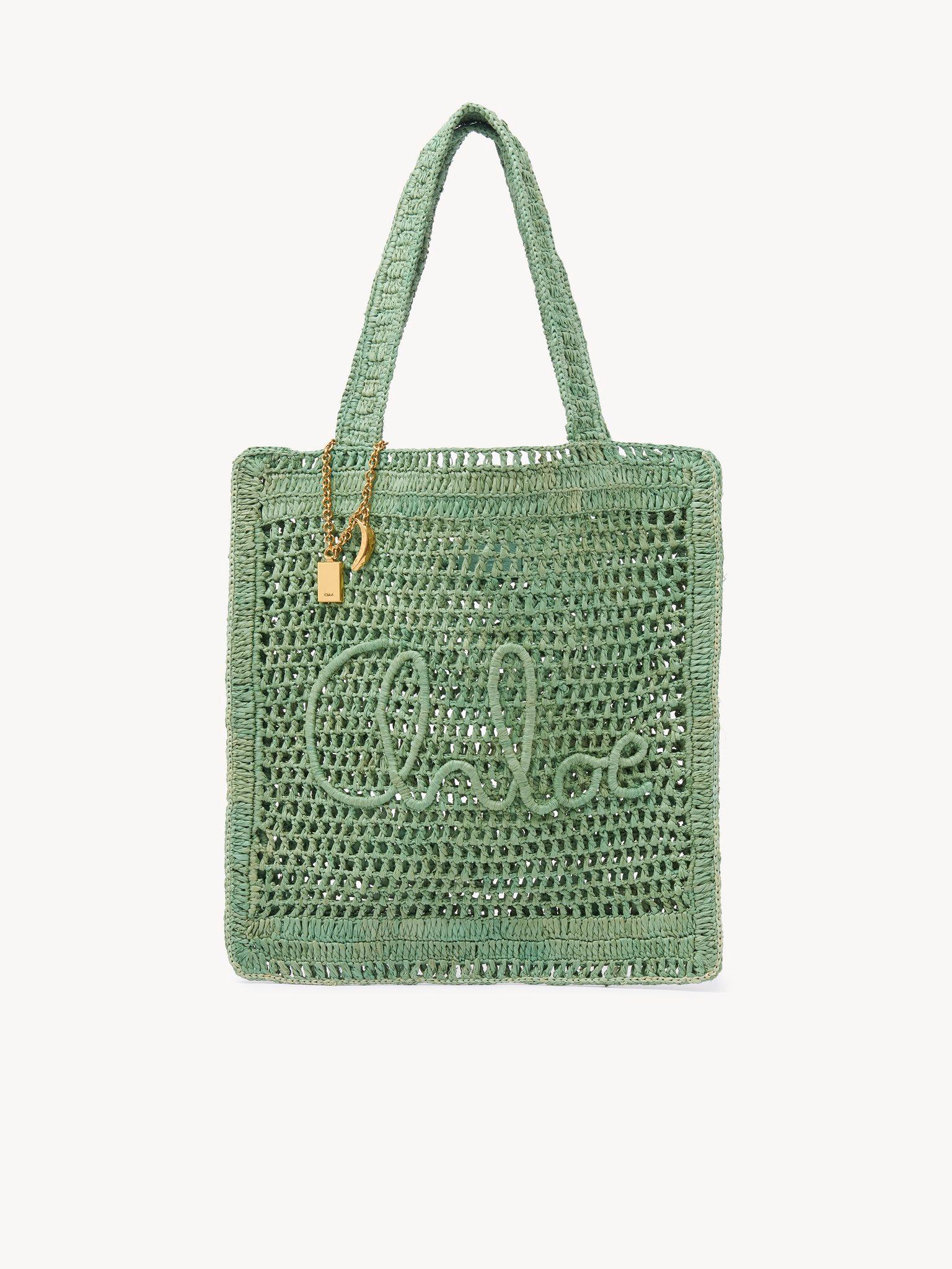 Summer Banana tote bag in raffia Product Image