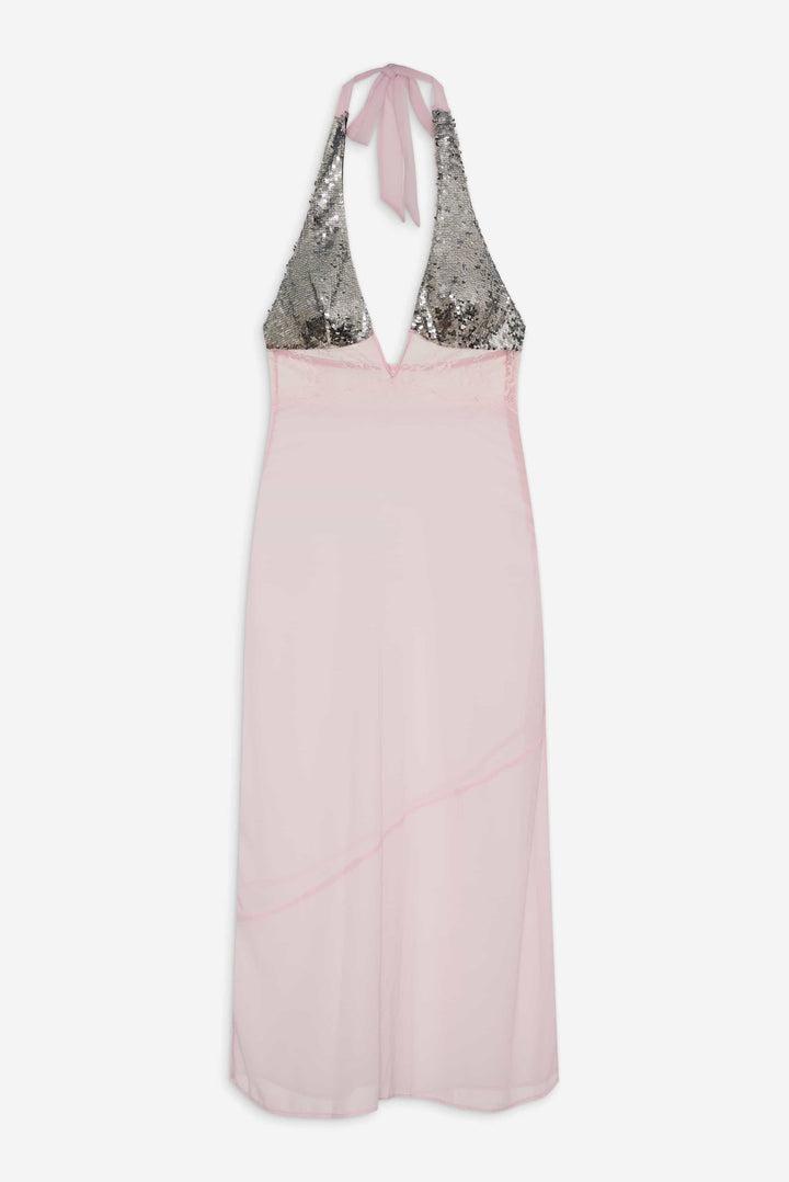 Maia Maxi Slip Dress — Pink Product Image