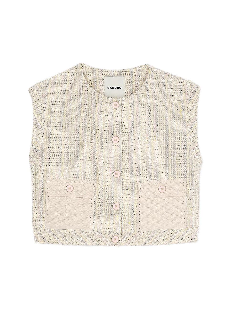 Womens Decorative Tweed Jacket Product Image