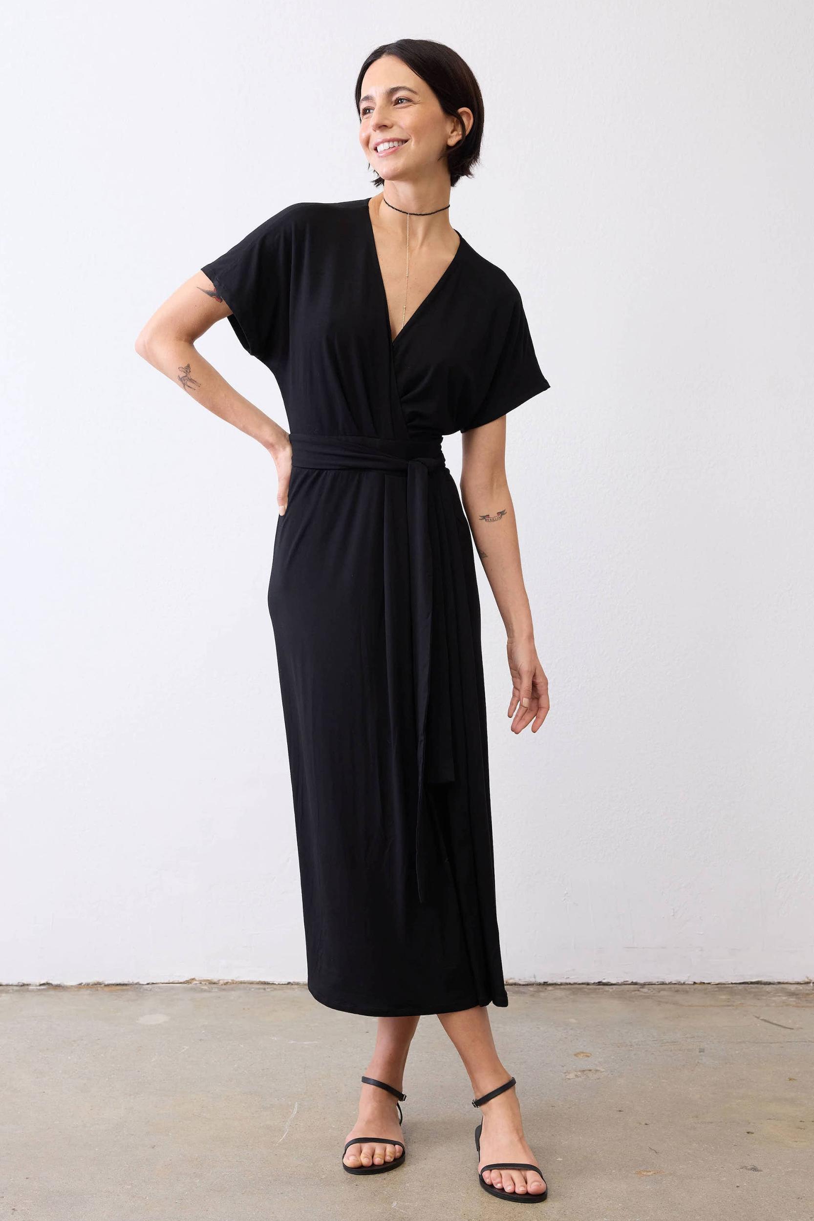 The Long Wrap Dress Product Image