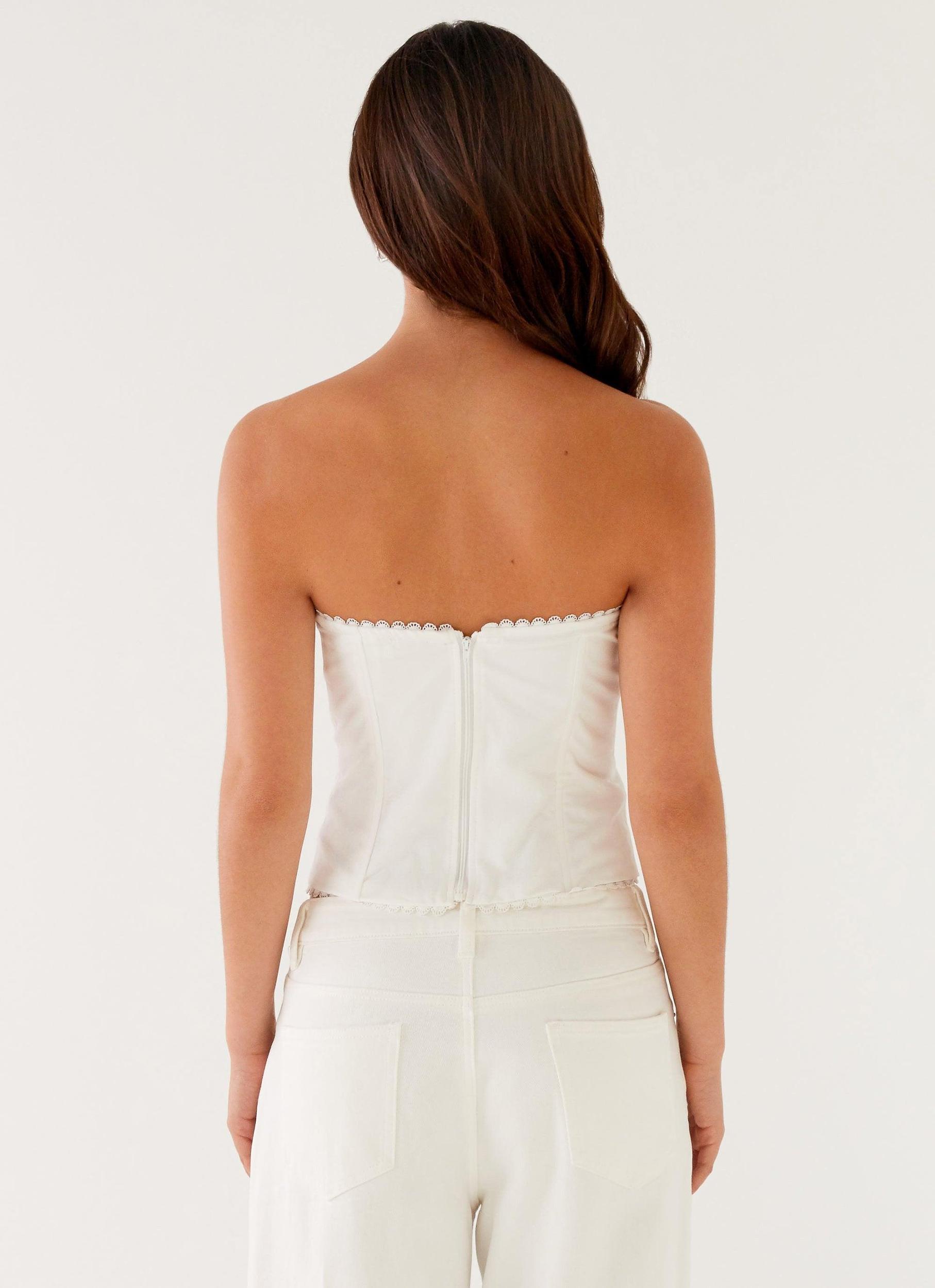Tory Bustier Top - Ivory Product Image