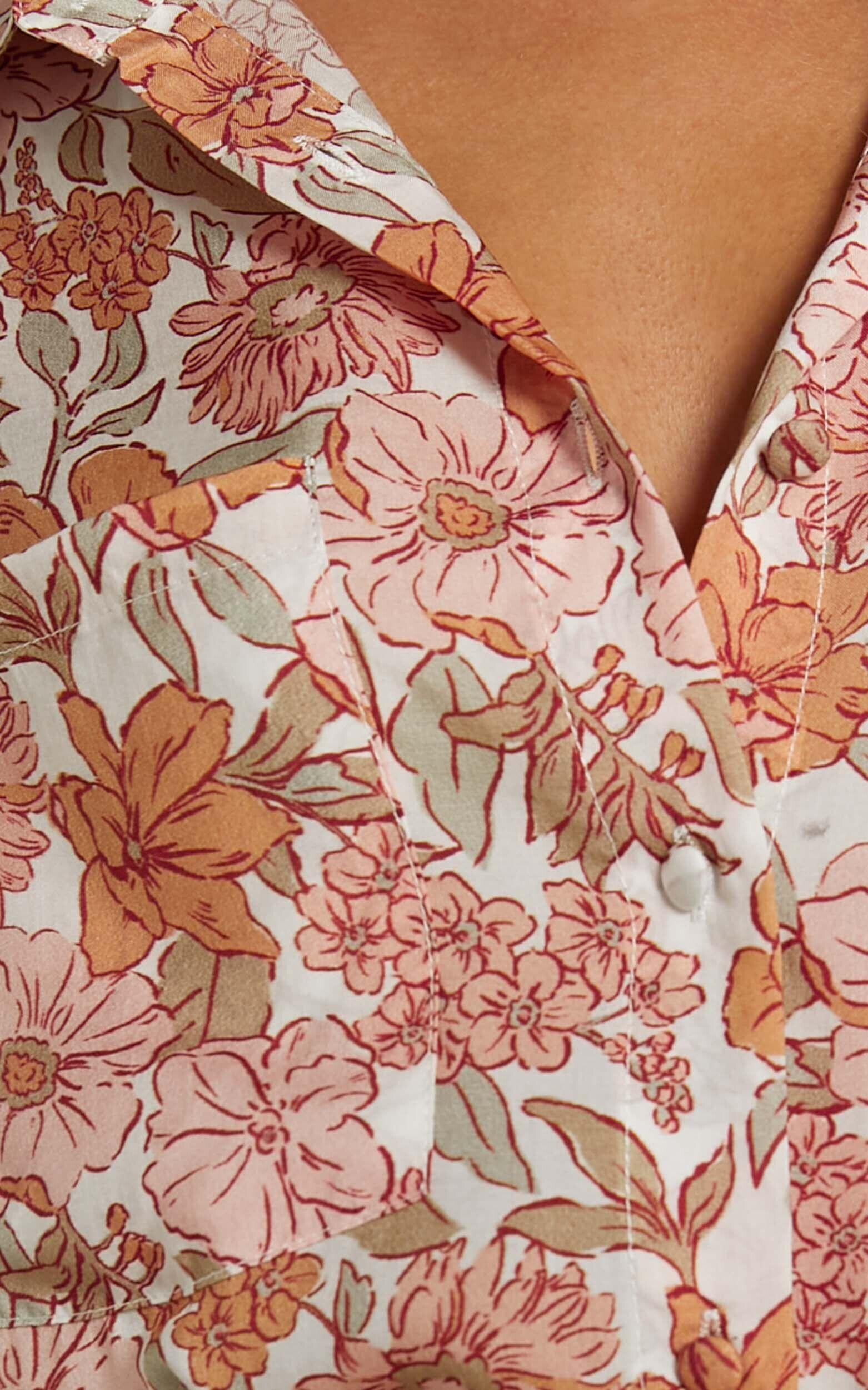 Amalie The Label - Azariah Balloon Sleeve Button Up Shirt in Wildflower Floral Product Image