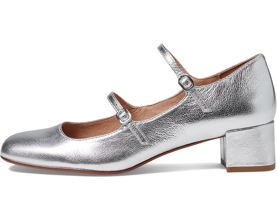 Women's Madewell The Nettie Heeled Mary Jane in Metallic Leather Product Image