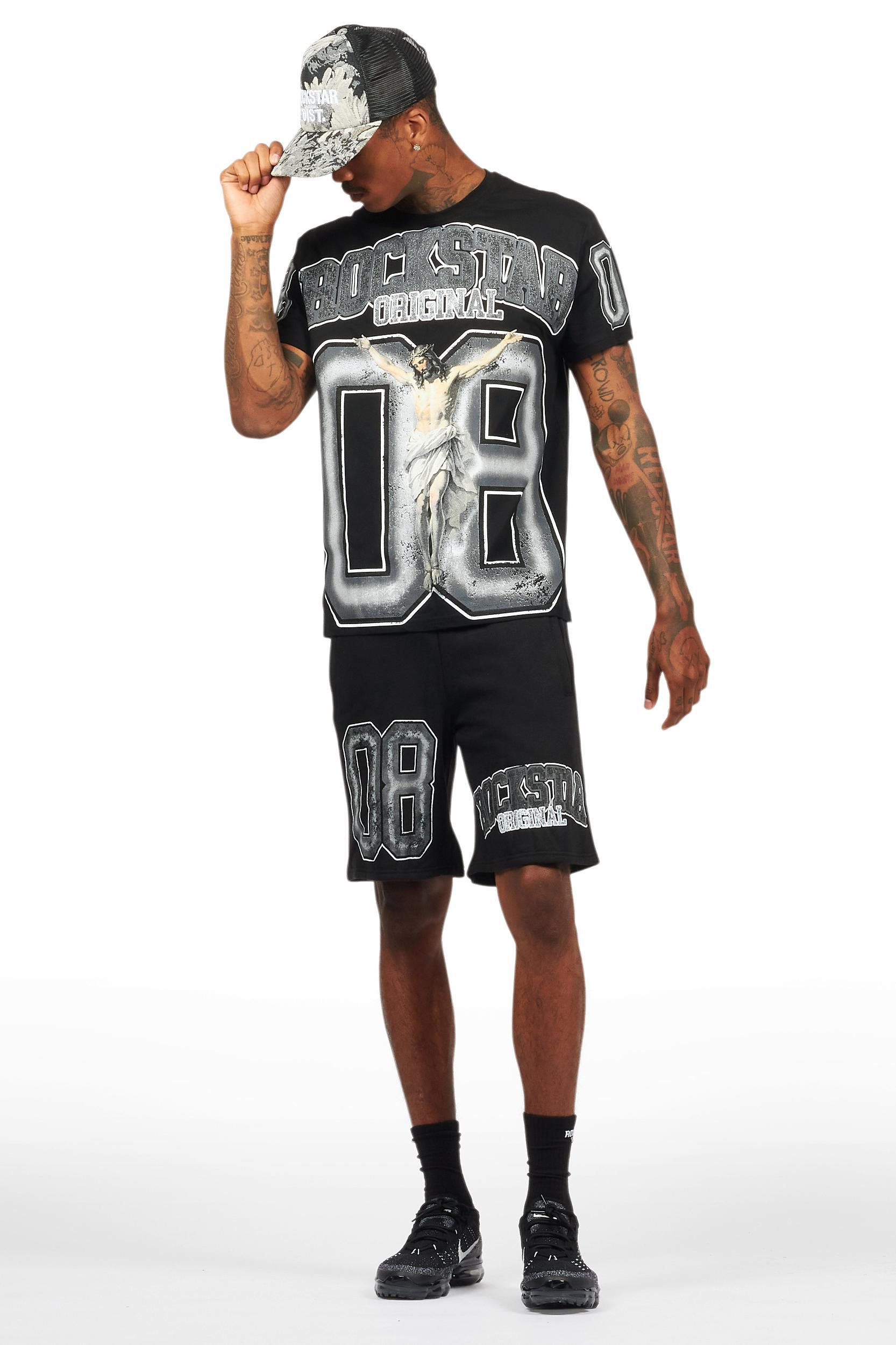 Fields Black/Grey T-Shirt Short Set Male Product Image