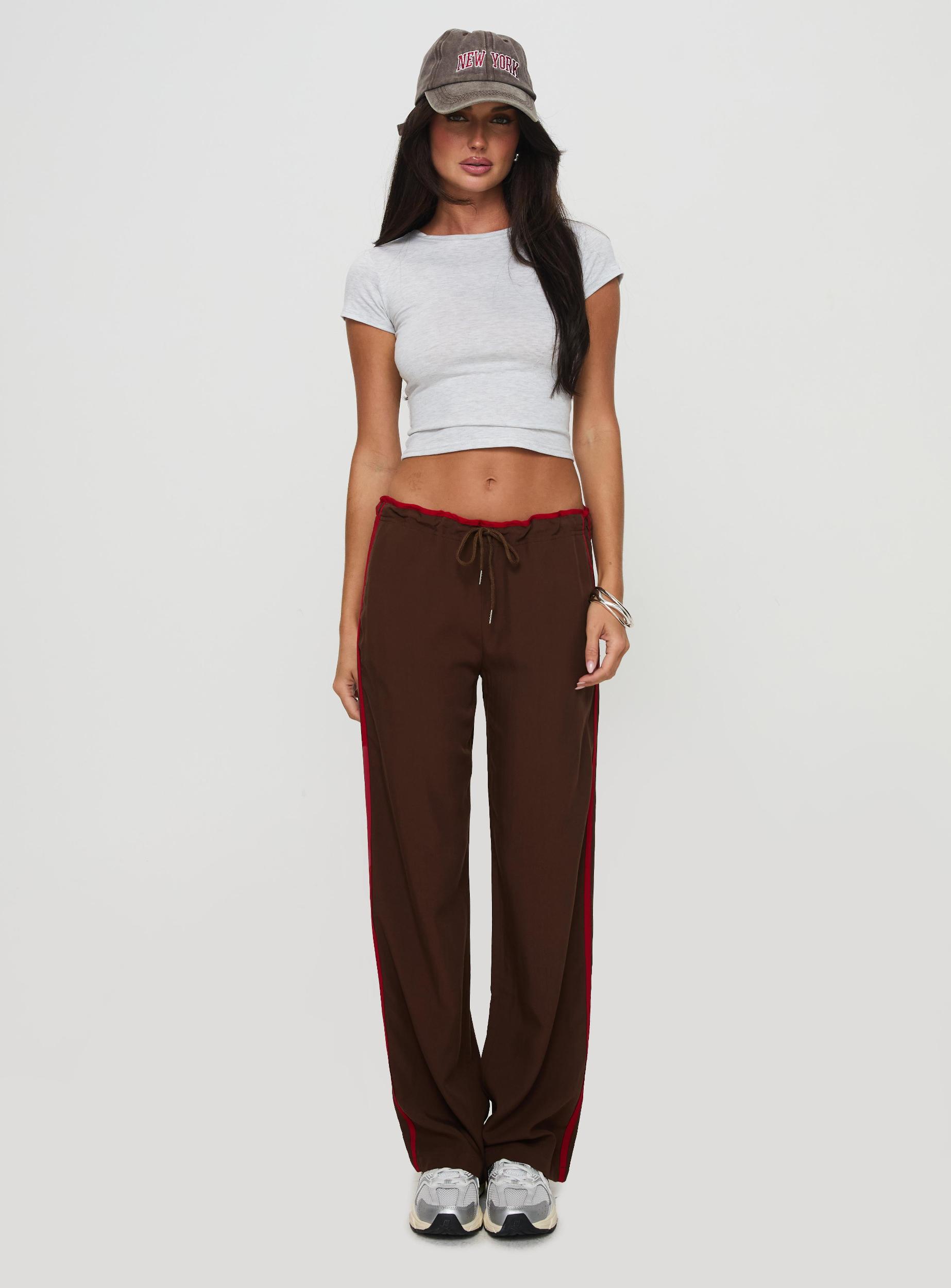 Maranie Pants Brown / Red Product Image