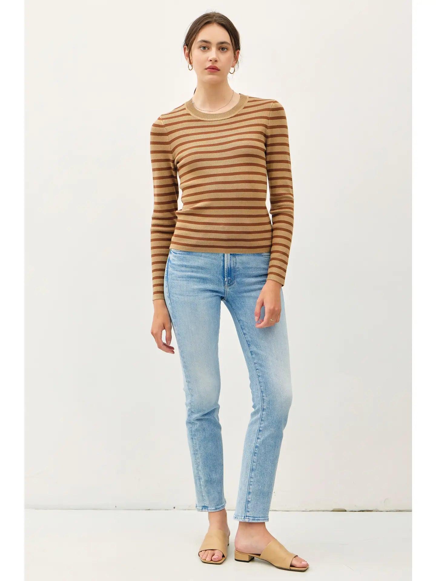 Classic Fit Striped Sweater Product Image
