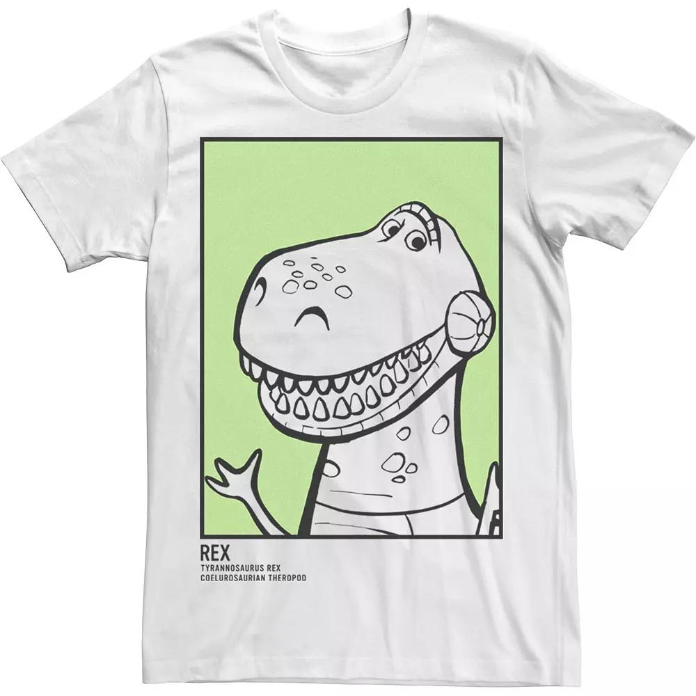 Men's Toy Story 4 Rex ID Card Panel Tee, Size: XXL, White Product Image