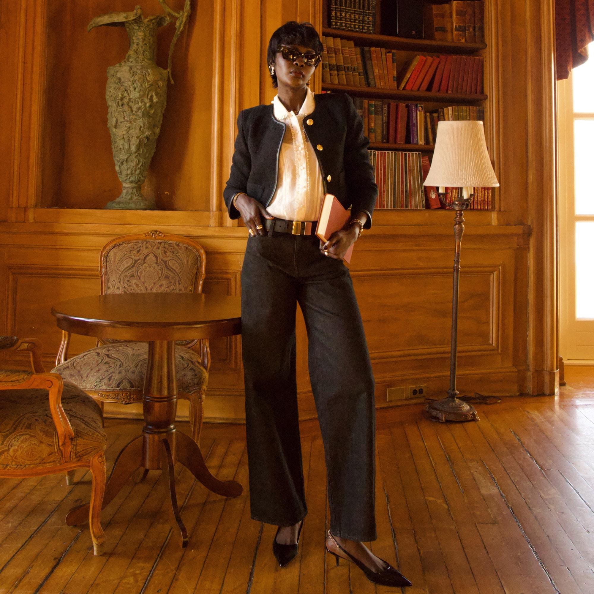 Lower-rise wide-leg jean Product Image