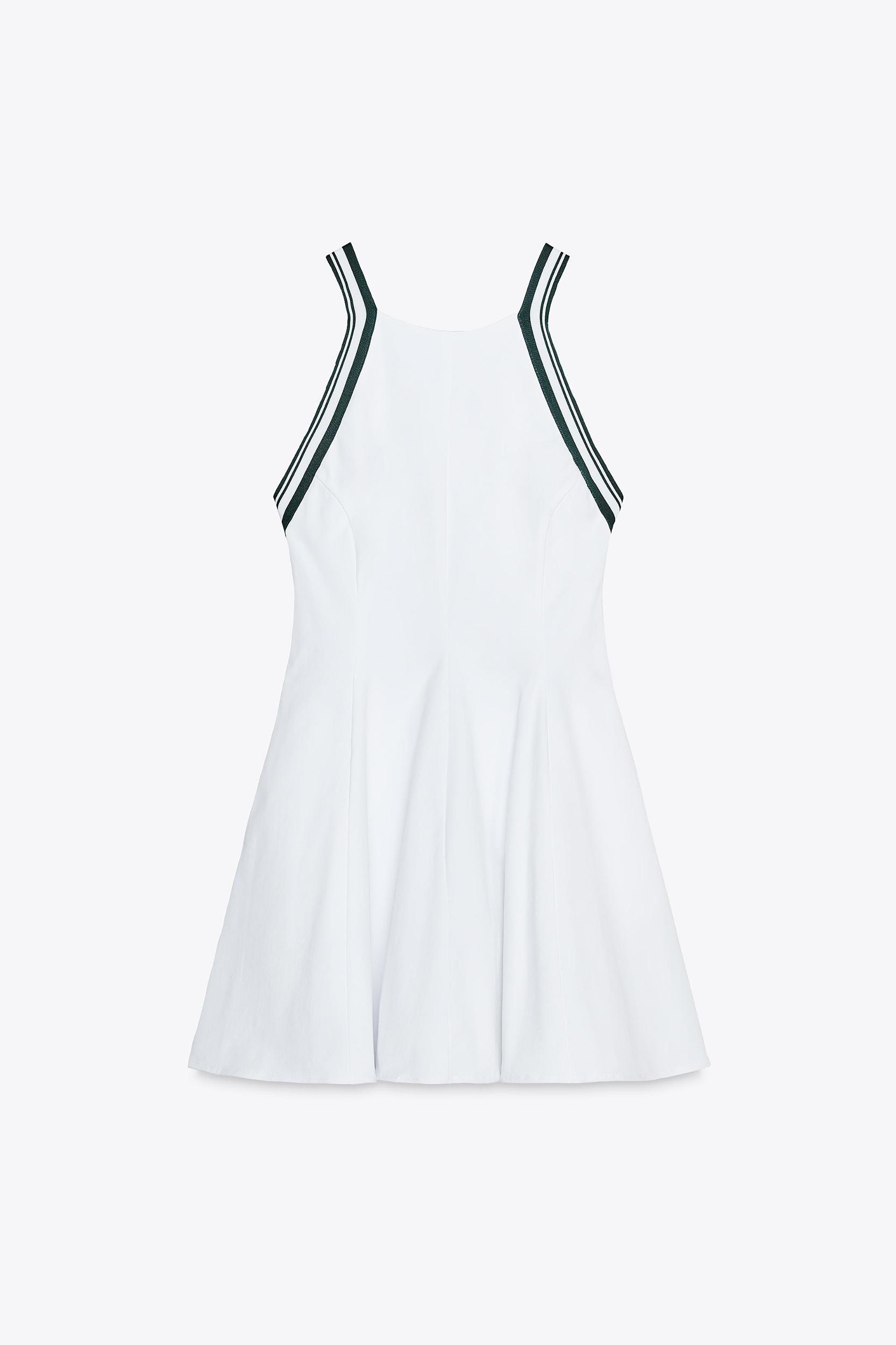 CONTRAST RIB HALTER DRESS Product Image
