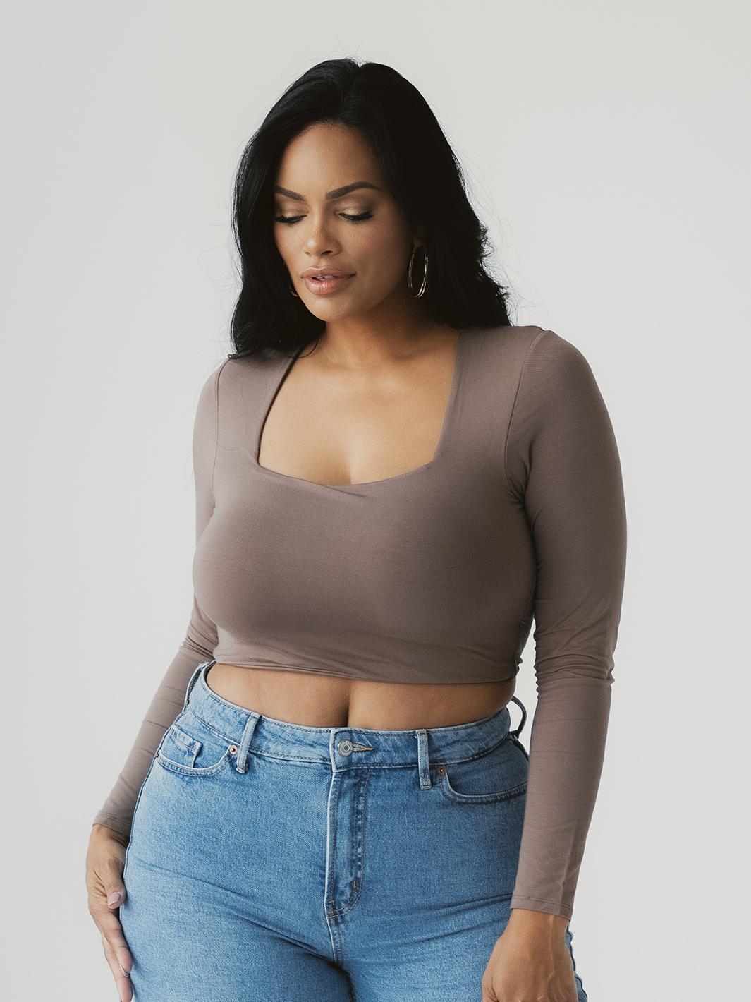 Long Sleeve Square Neck Brami Product Image