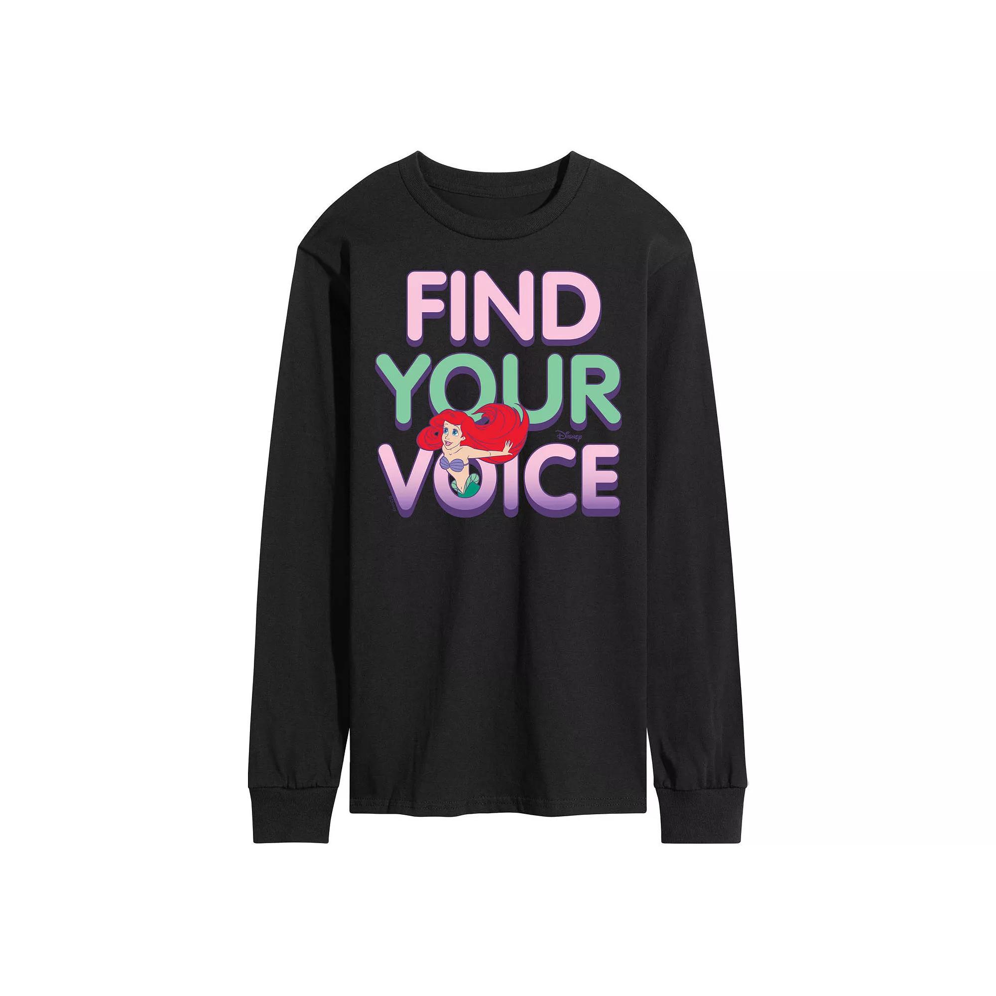 Disney's The Little Mermaid Men's Ariel Long Sleeve Tee,  Product Image