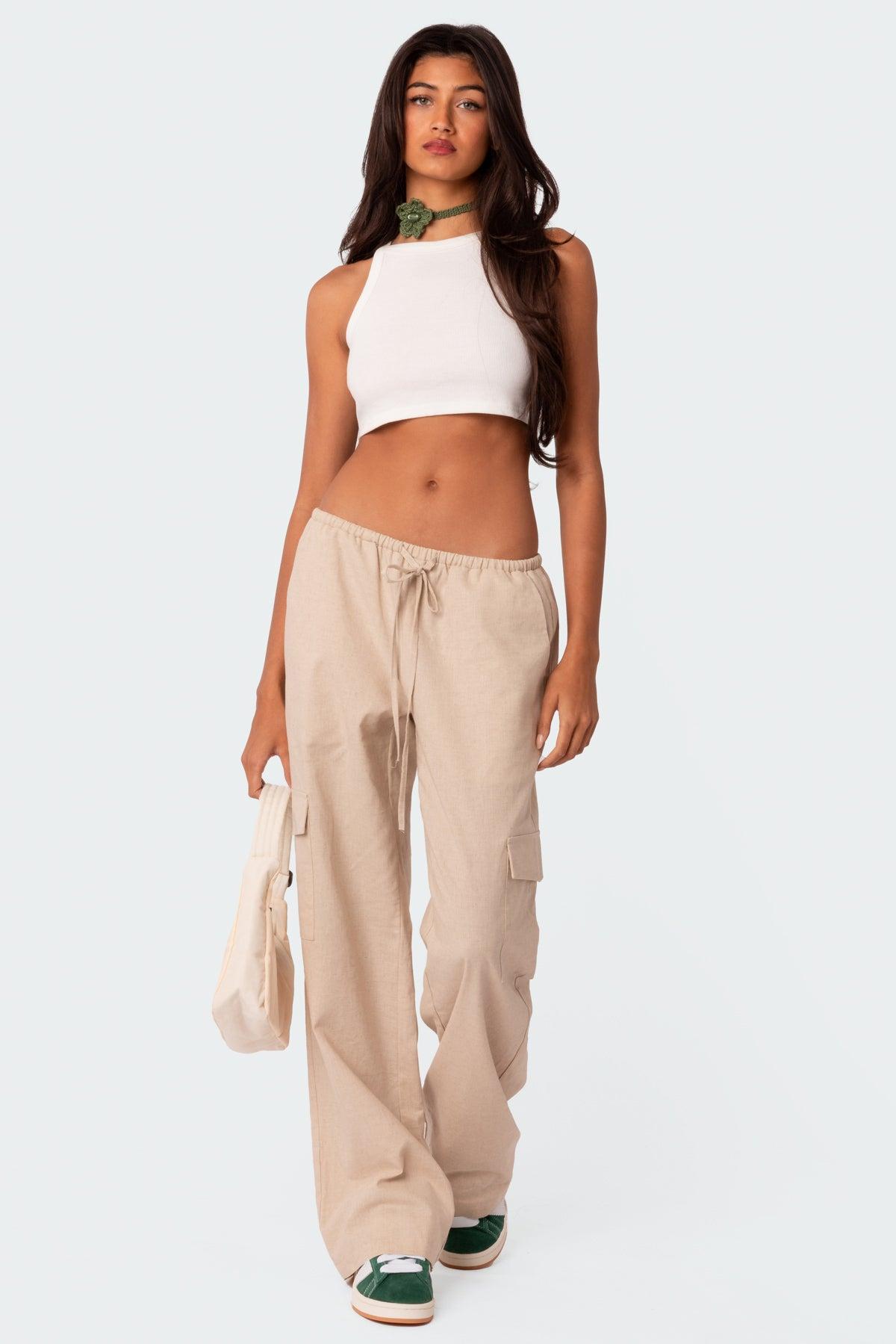 Square Neck Cropped Tank Top Product Image