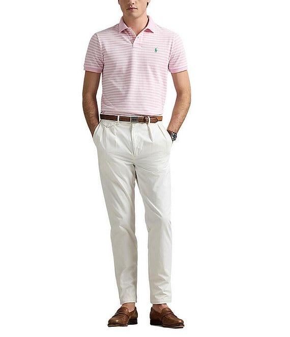 Polo Ralph Lauren Big & Tall Classic Fit Stripe Mesh Short Sleeve Polo Shirt Product Image