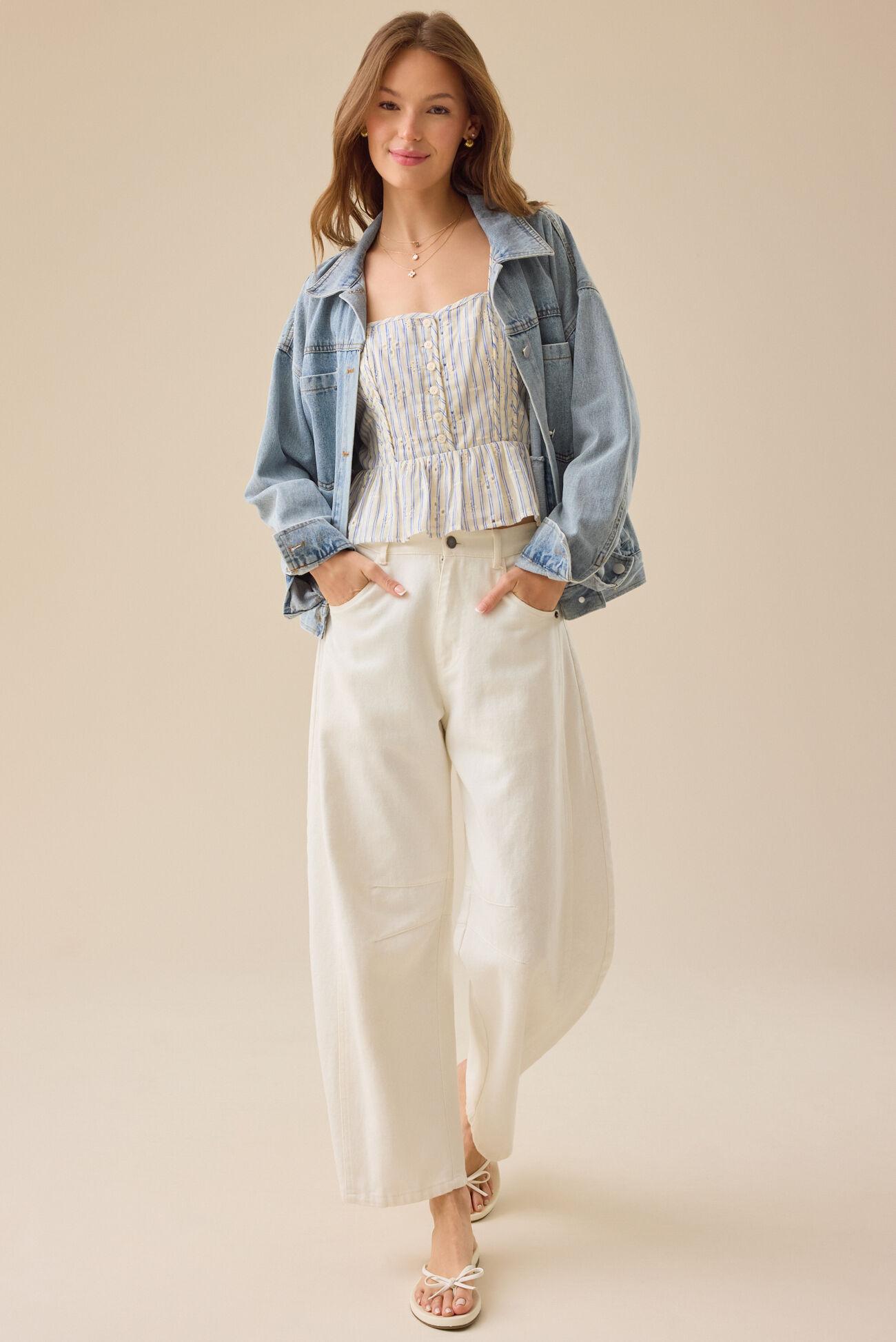 Orla Embroidered Peplum Tank Product Image