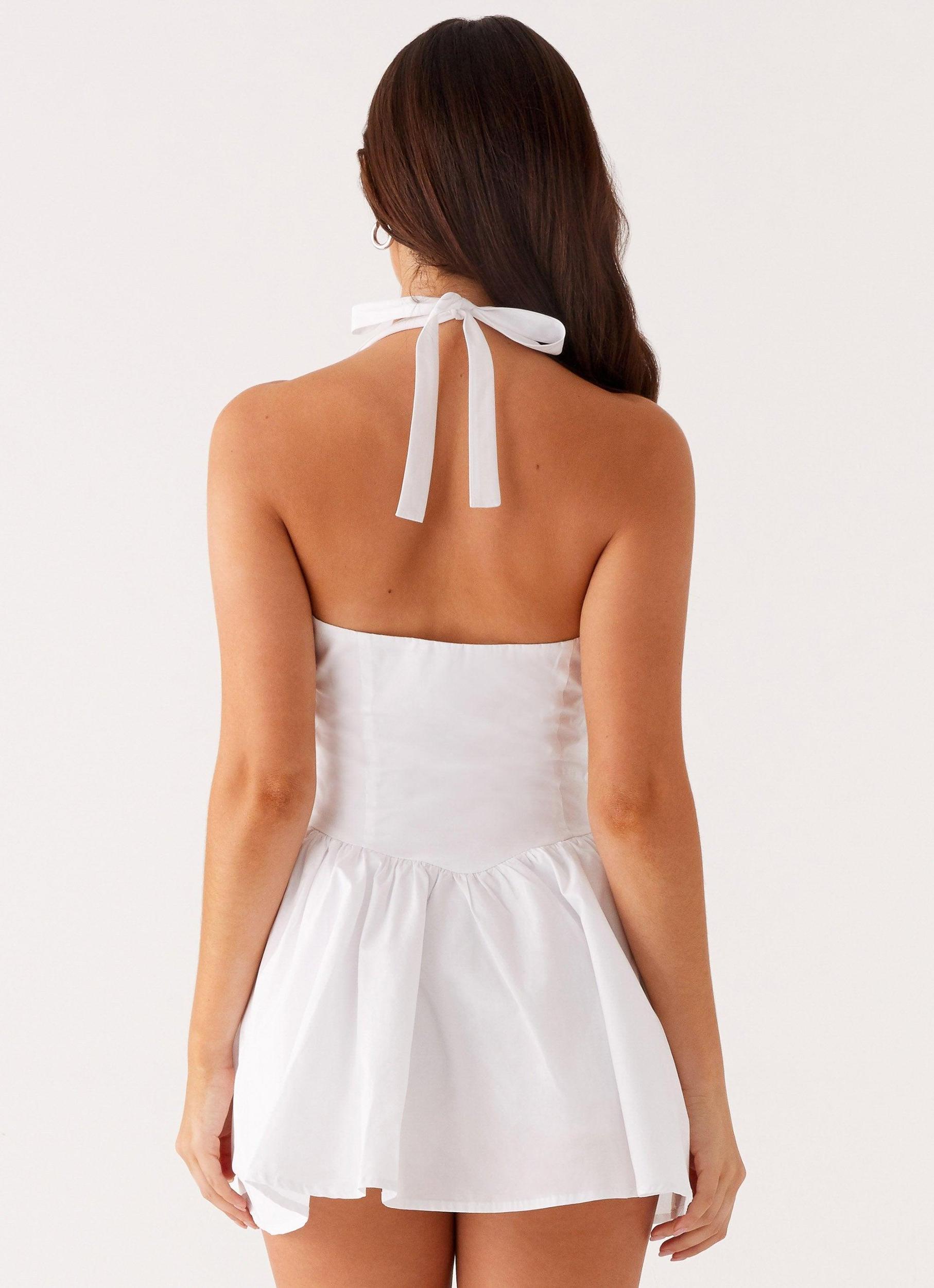 Anya Halterneck Mini Dress - Ivory Product Image