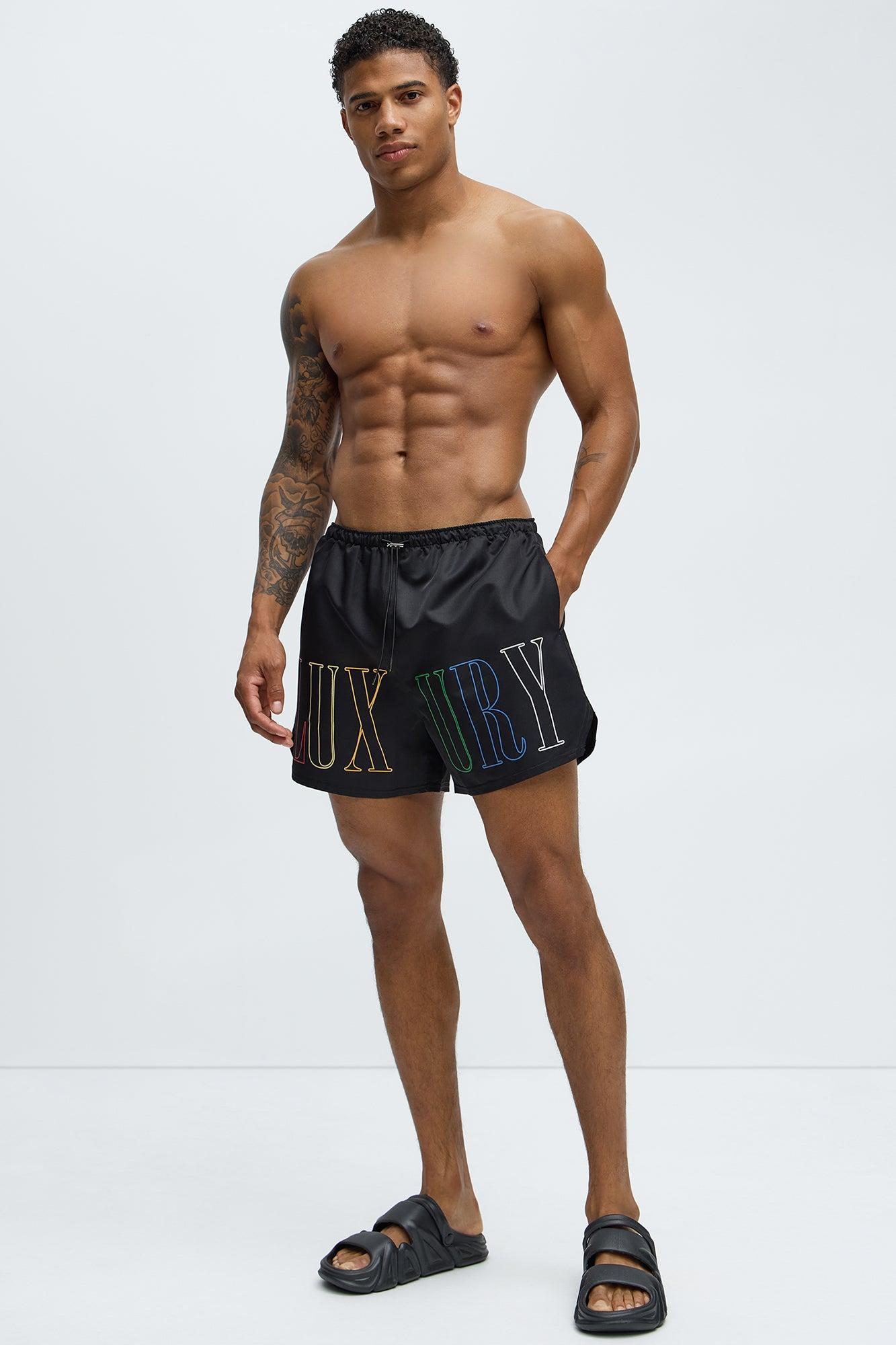 Luxury Life Swim Mid Trunk - Black Product Image