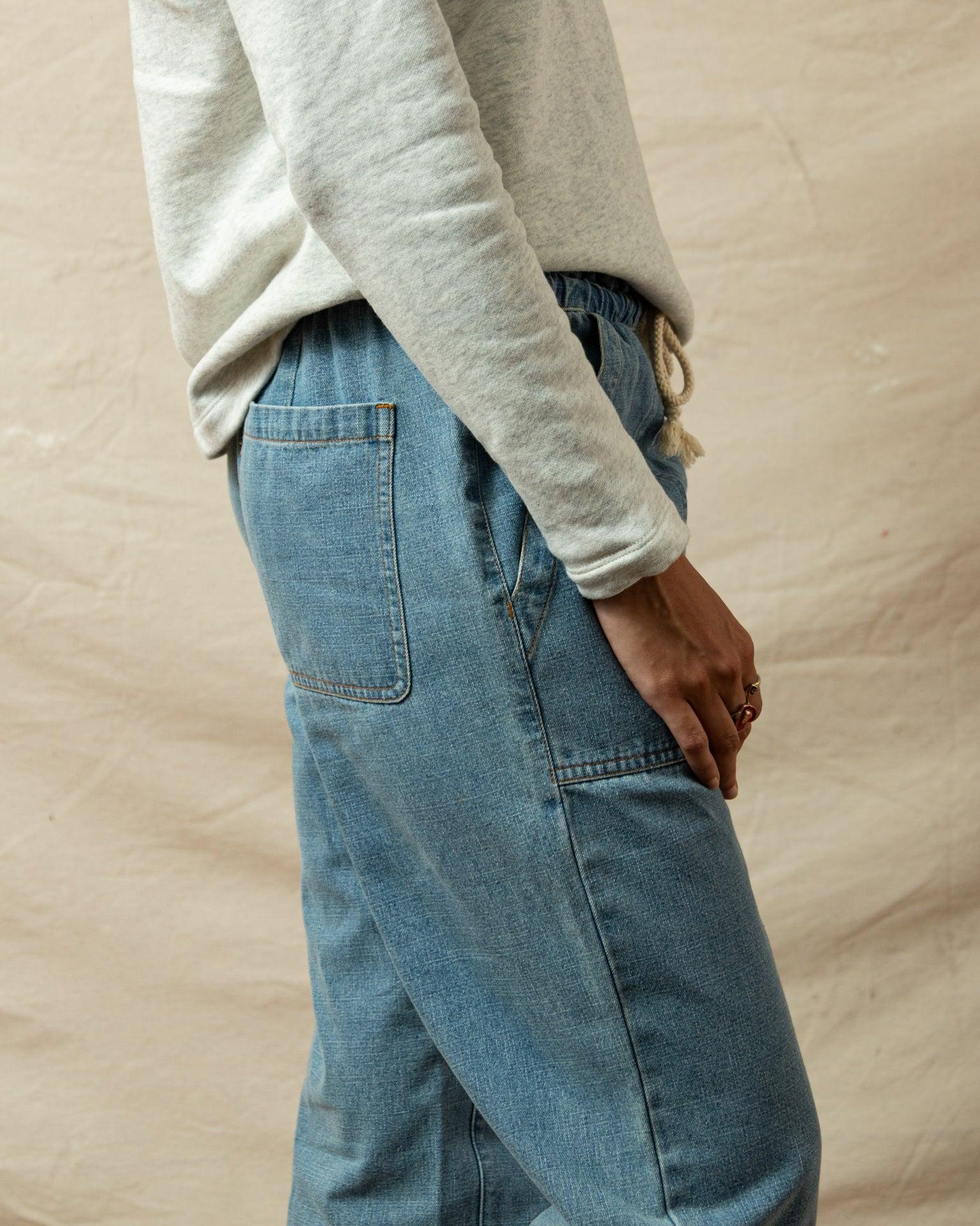 Women's Beach Pant in Light Wash Denim Product Image