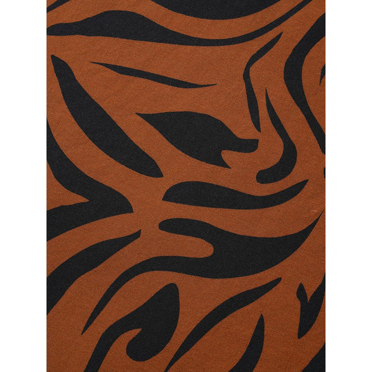 Plus Size Leopard Print Cami Midi Dress Browncoffeecolor Women Workwear Essentials Non U-neck Sleeveless Curvy BloomChic 22-24/3X Product Image