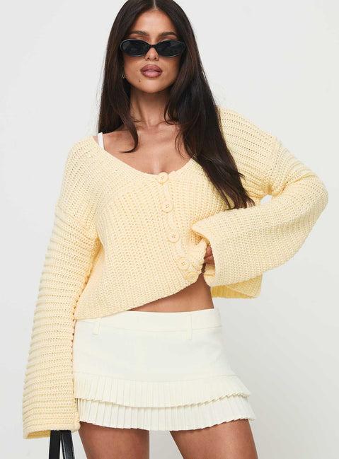 Artha Cardigan Lemon Product Image
