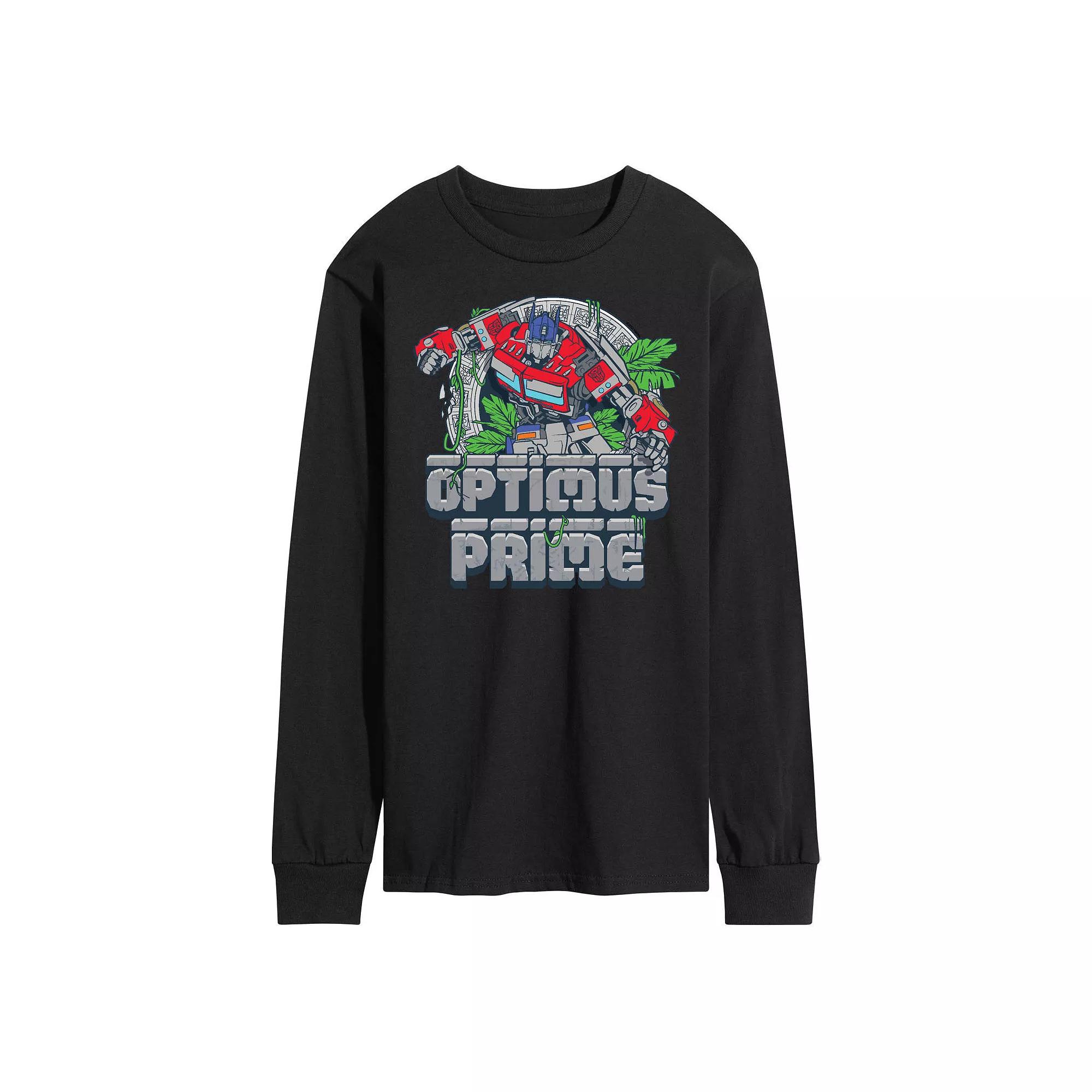 Men's Transformers Optimus Prime Long Sleeve Graphic Tee,  Product Image