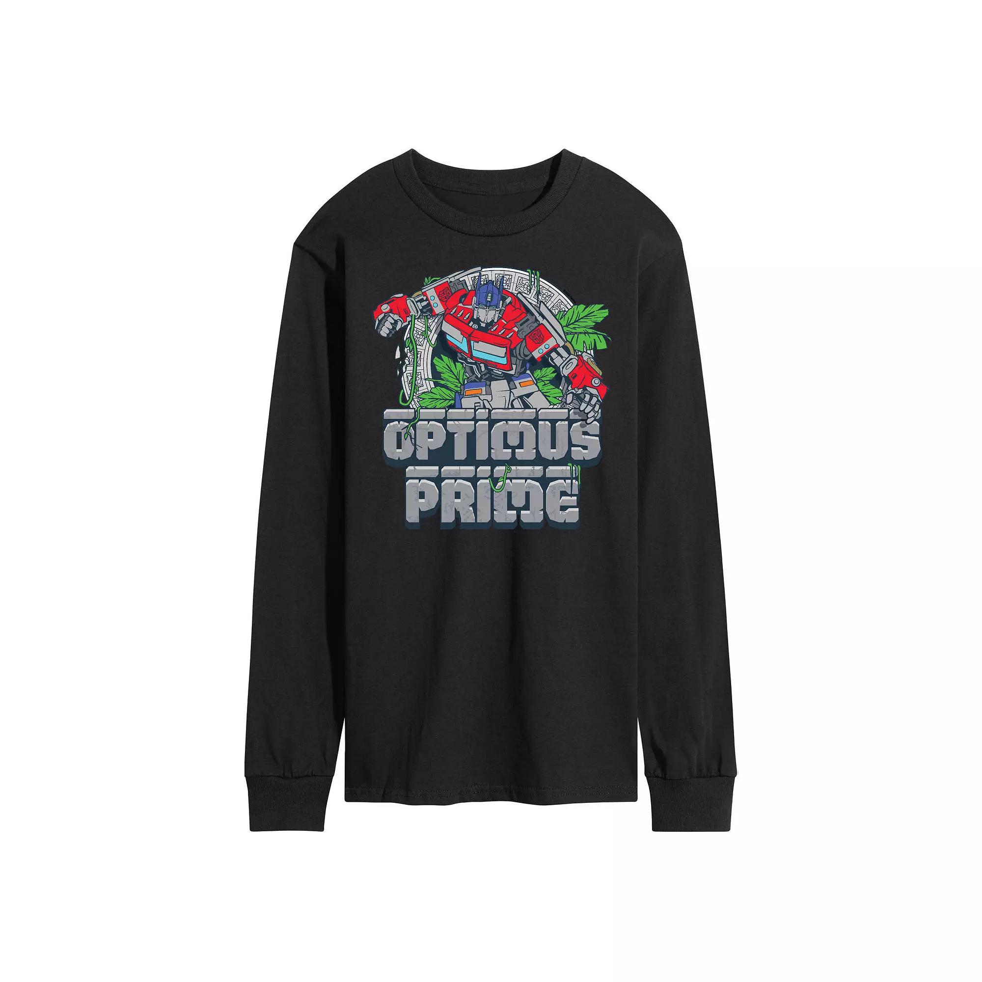 Men's Transformers Optimus Prime Long Sleeve Graphic Tee,  Product Image